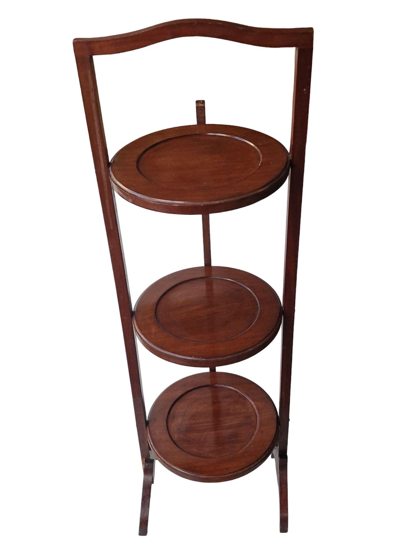 Mahogany Cake Stand, 19th Century British High Tea Server