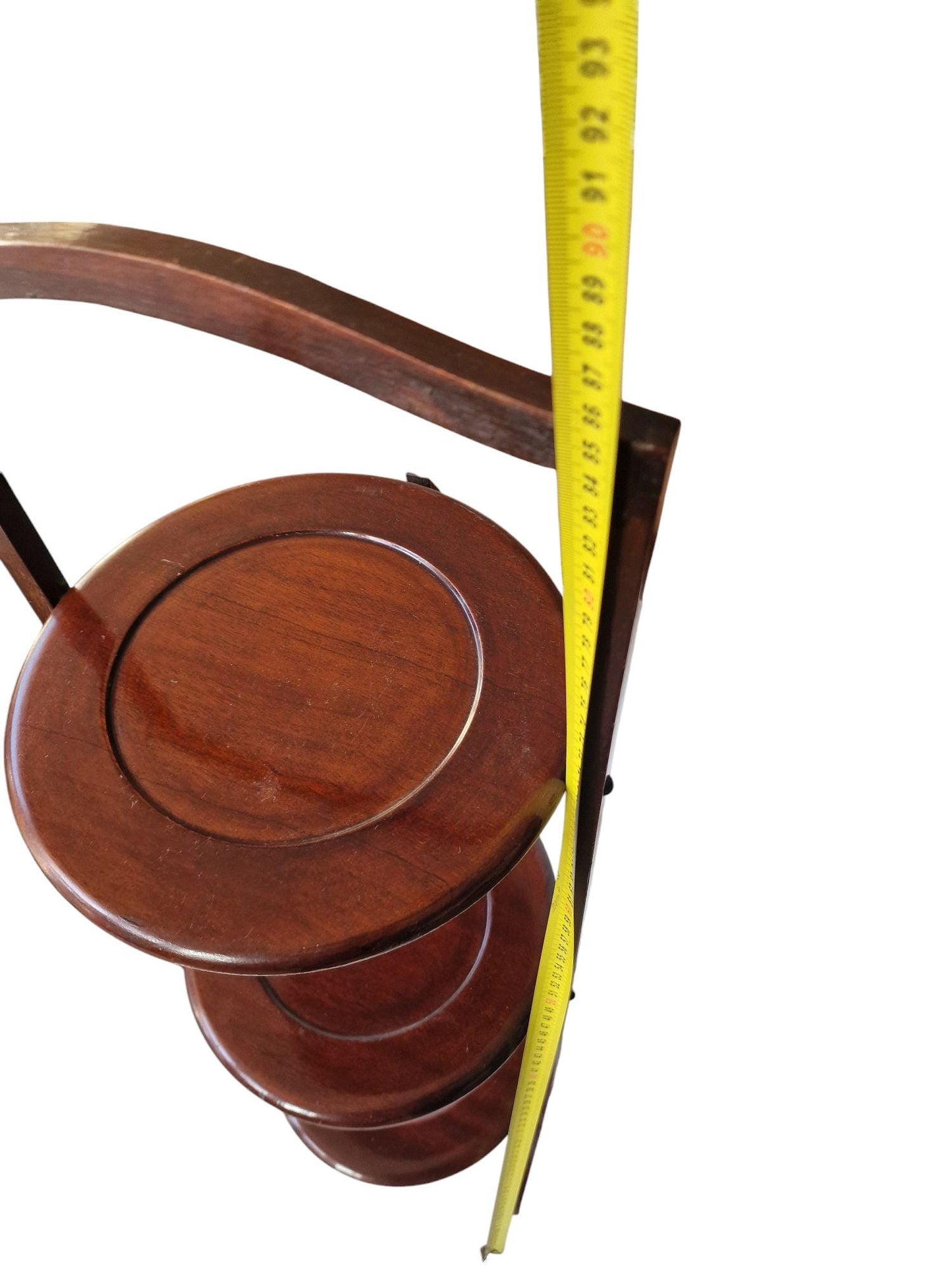 Mahogany Cake Stand, Folding British Butler Tray, 19th Century