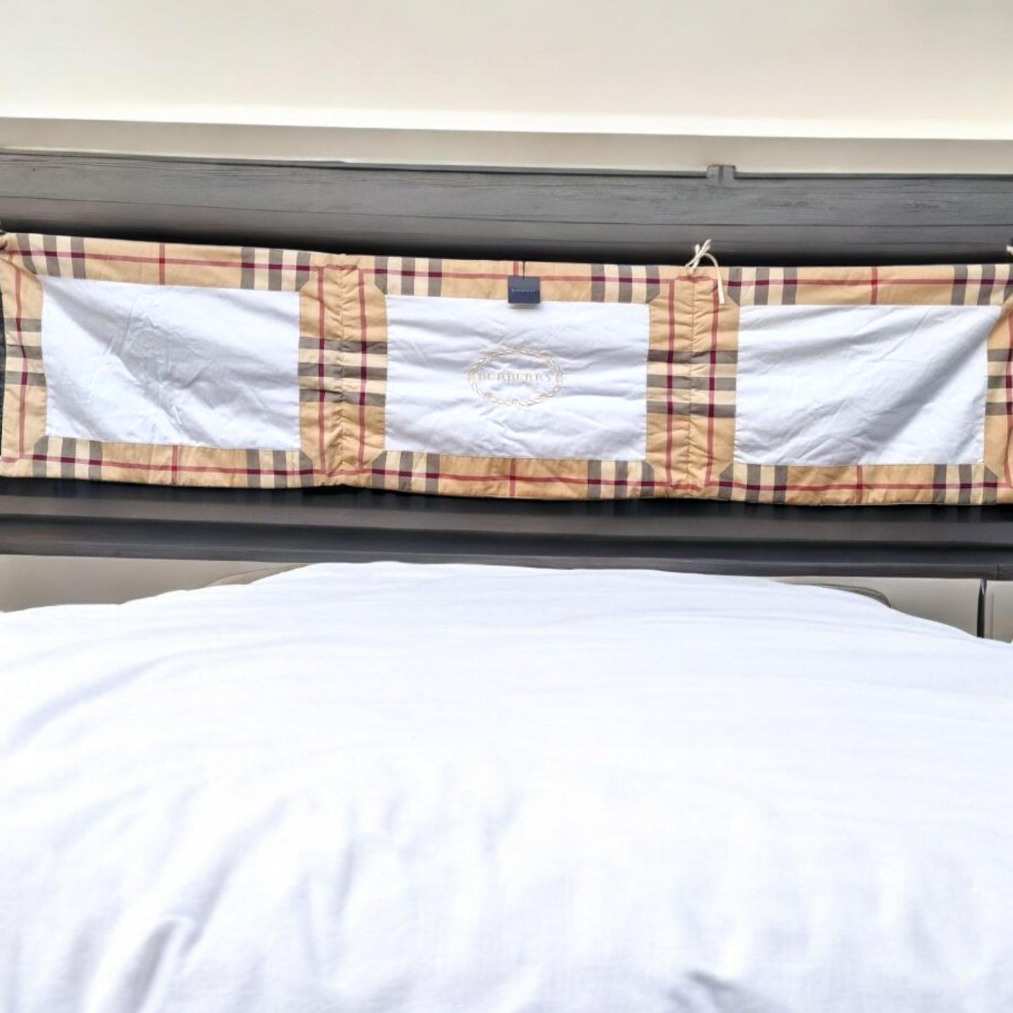 BURBERRY Authentic Headboard End Cushion, Plaid Cotton Pillow (63 inch)