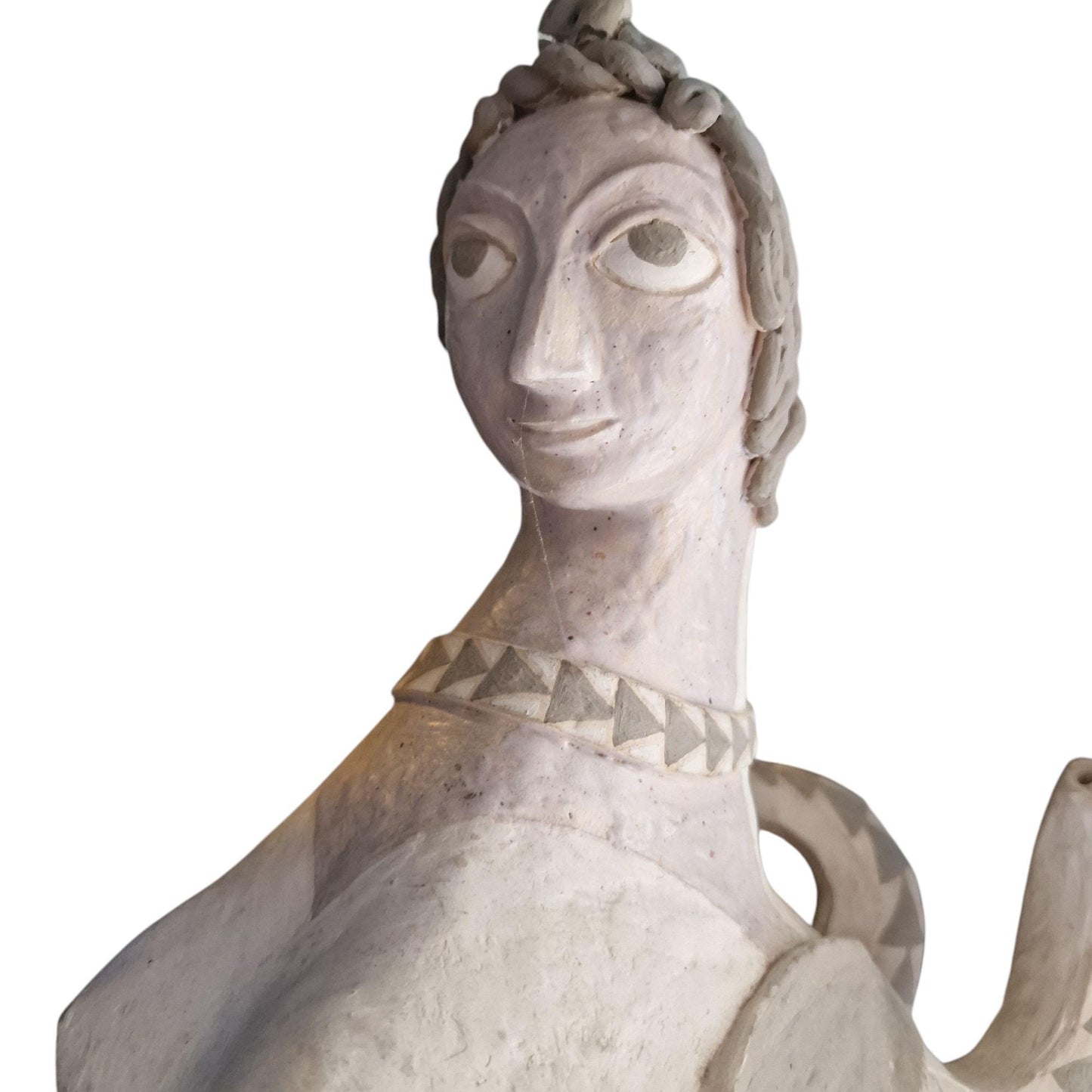 Nel Klaassen Ceramic Sculpture – Dutch Bird Woman, Mythic Art