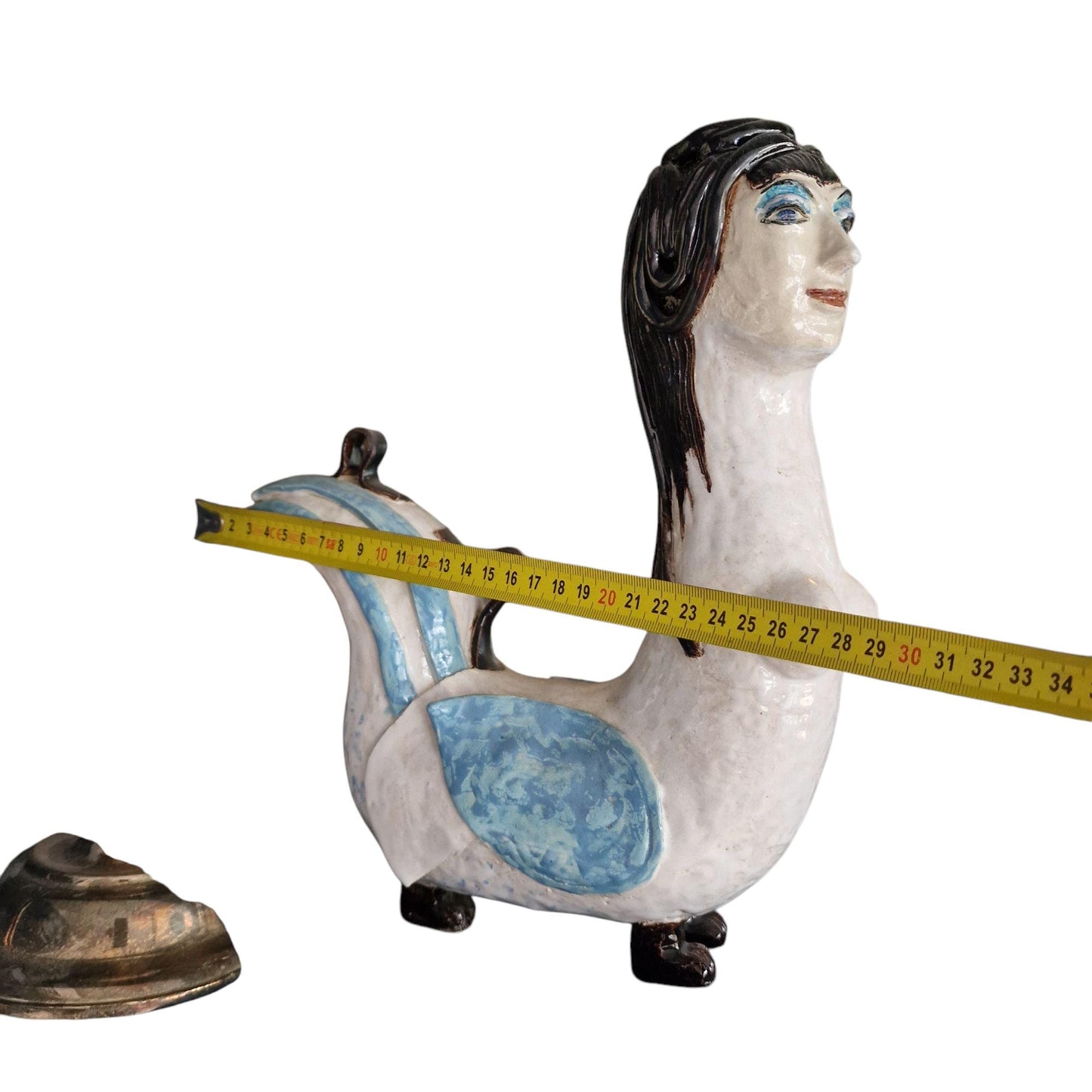 Nel Klaassen Ceramic Bird-Woman Sculpture – Dutch Art, Mythic Figurine