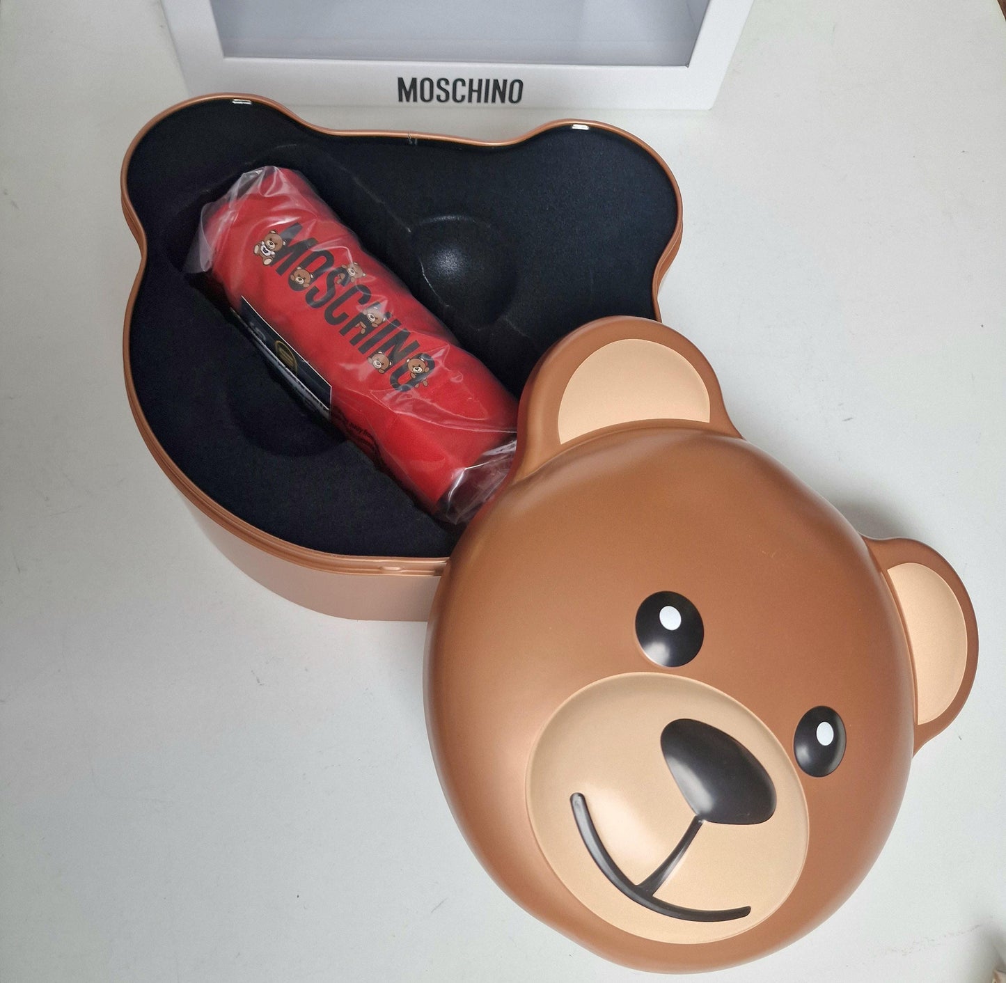 Moschino Red Umbrella, Teddy Bear Case, Limited Edition vintage product