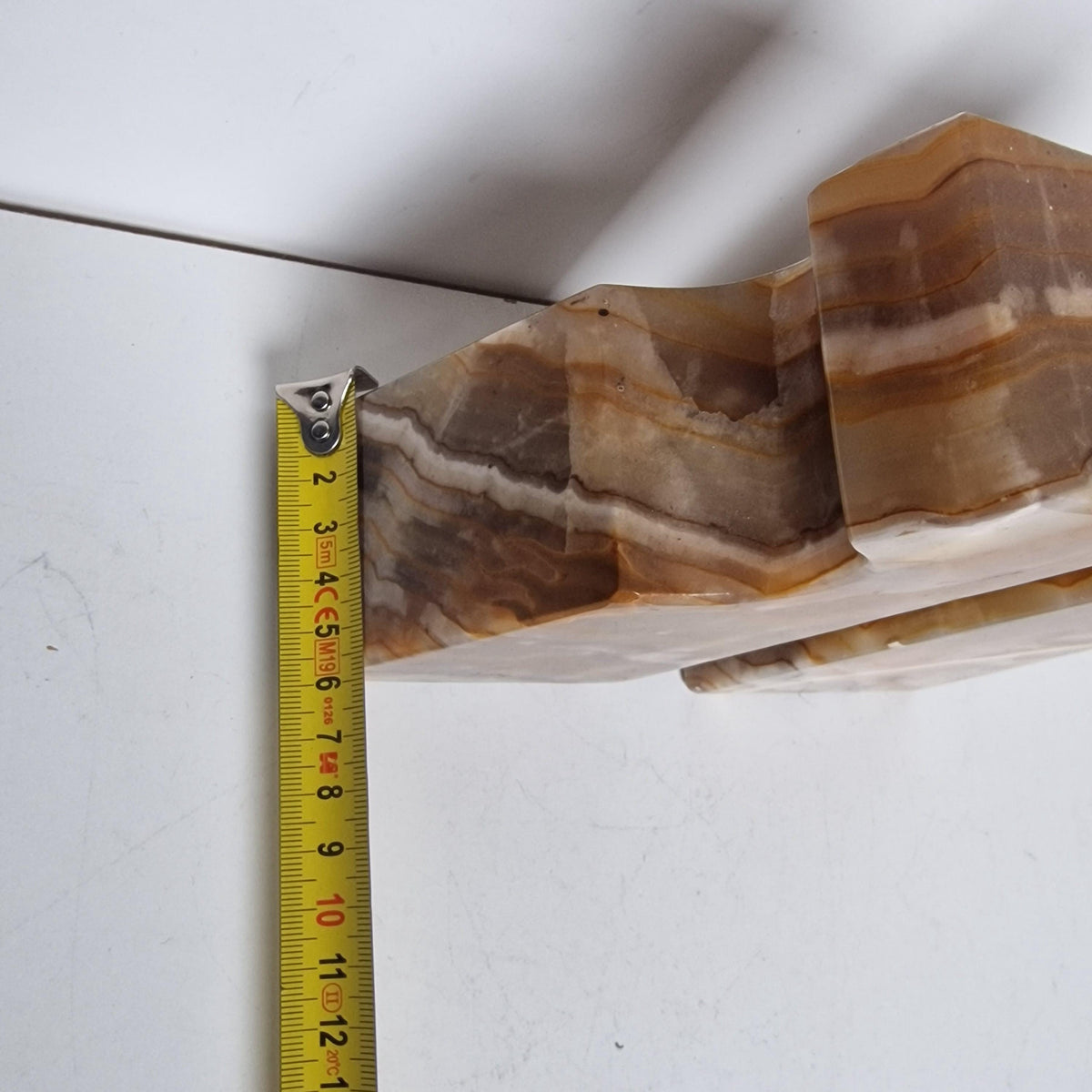 Vintage Onyx Bookends, 1980s Obelisk Shape, Mexican Stone