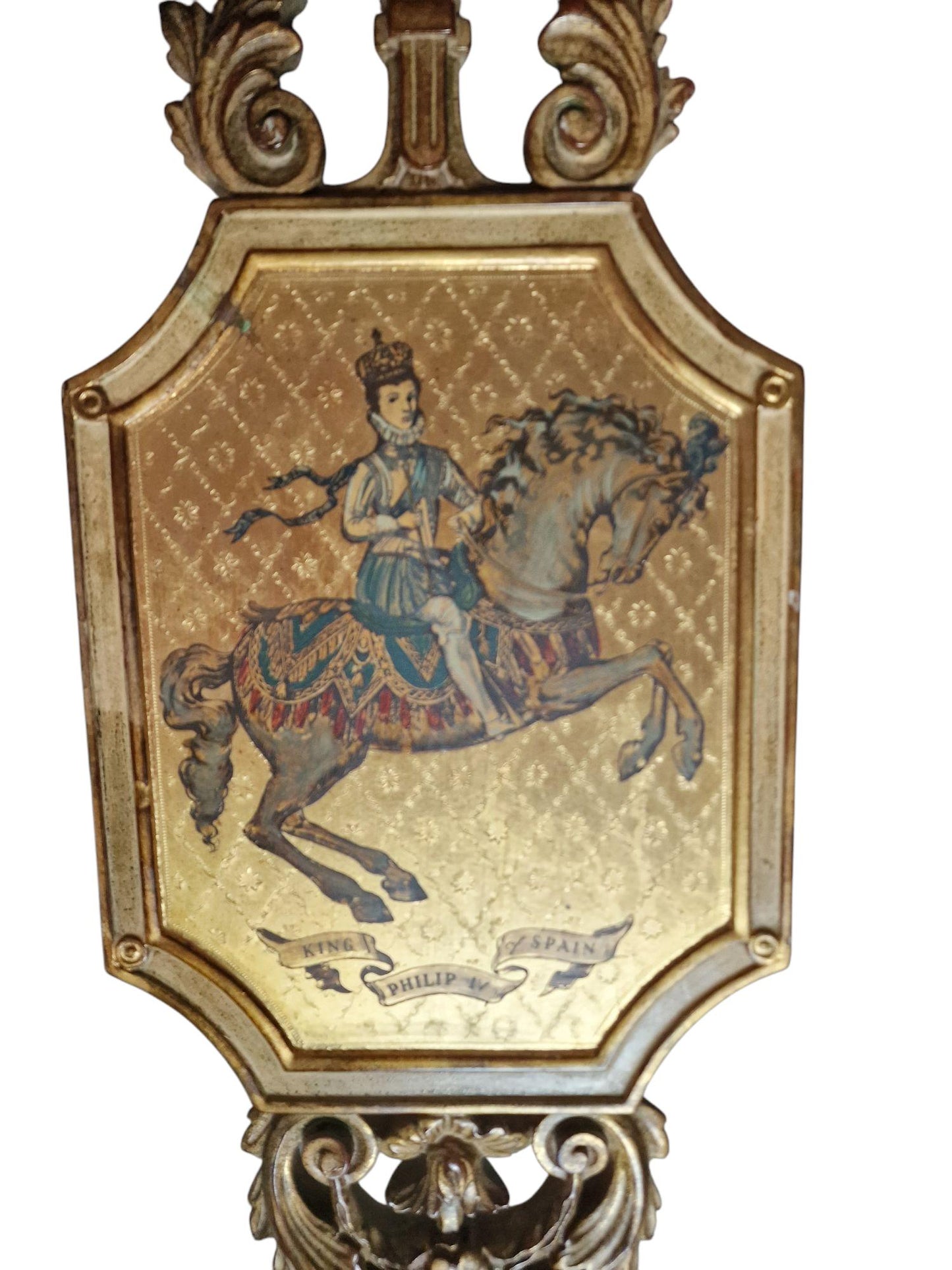 Vintage Palladio Italy Wood Wall Plaques – King Philip & Princess Elisabeth, Set of 2