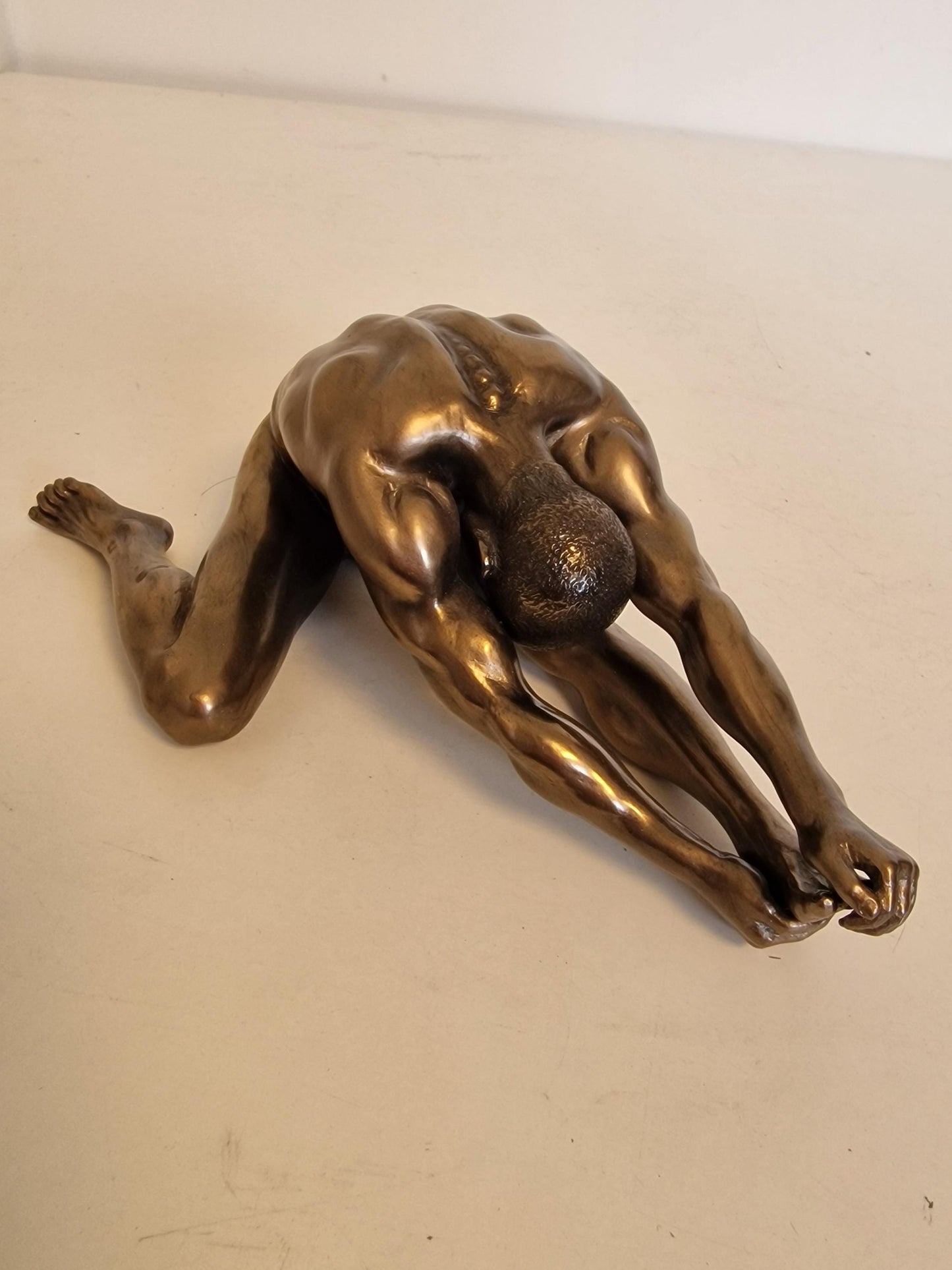 Veronese Bronzed Resin Nude Male Sculpture - Body Talk Art Object