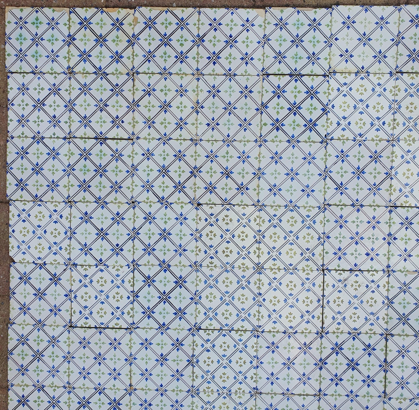 100 Antique Dutch Art Nouveau Tiles, ca 1900