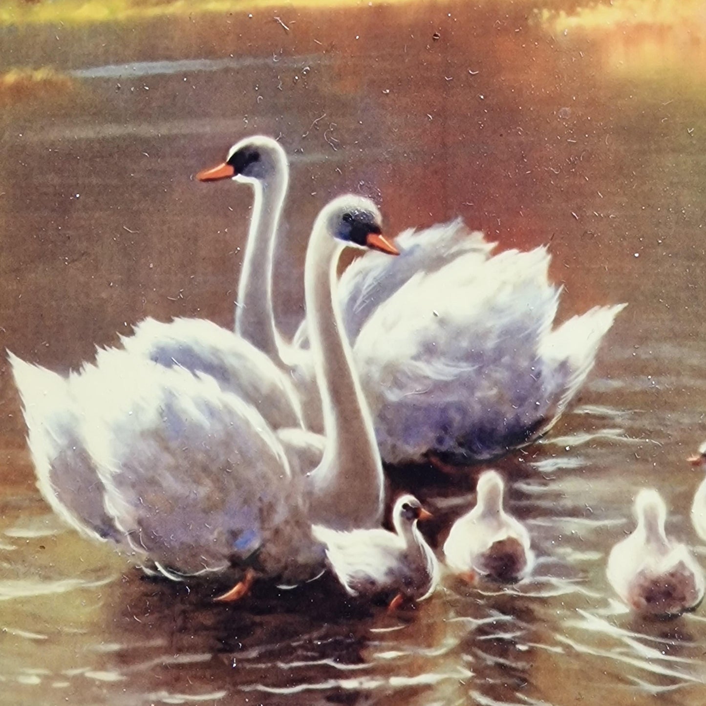 Russian Hand-Painted Lacquer Box, Swan Lake Scene