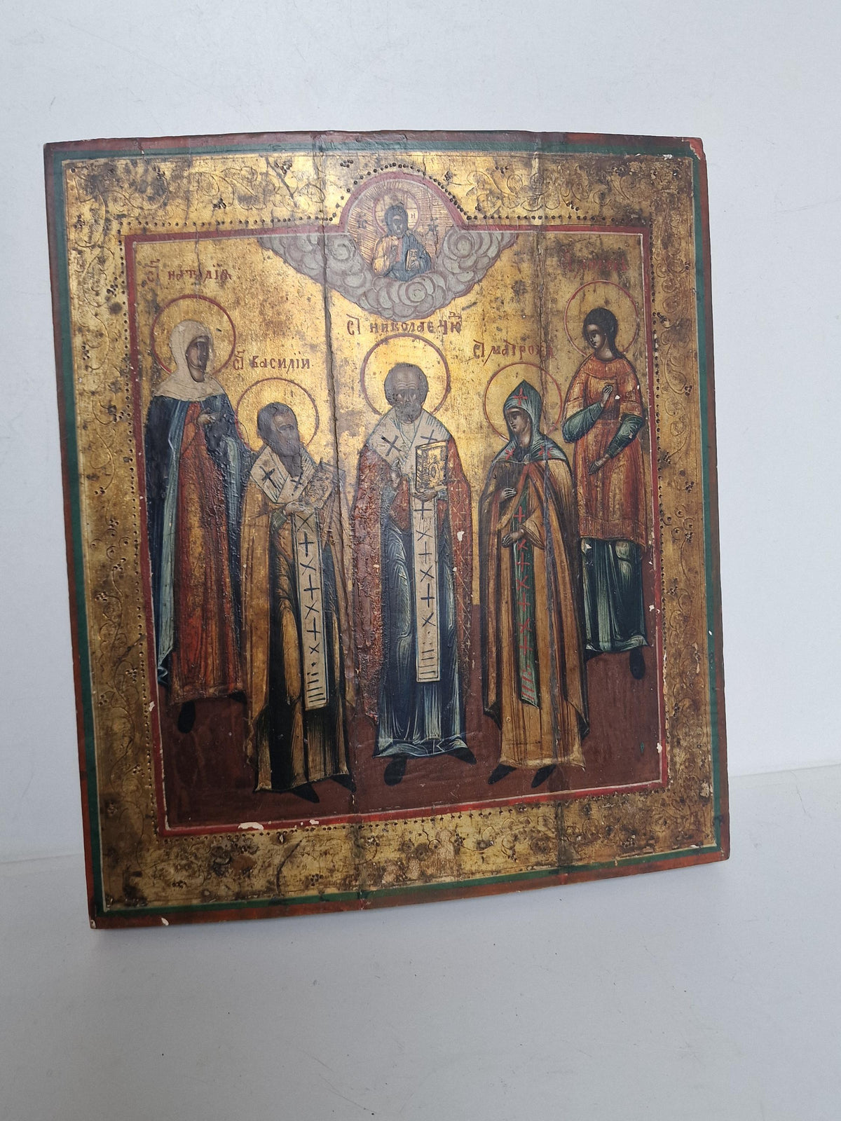 Exquisite 19th‑Century Russian Orthodox Register Icon, Presenting a finely preserved post‑Byzantine icon,