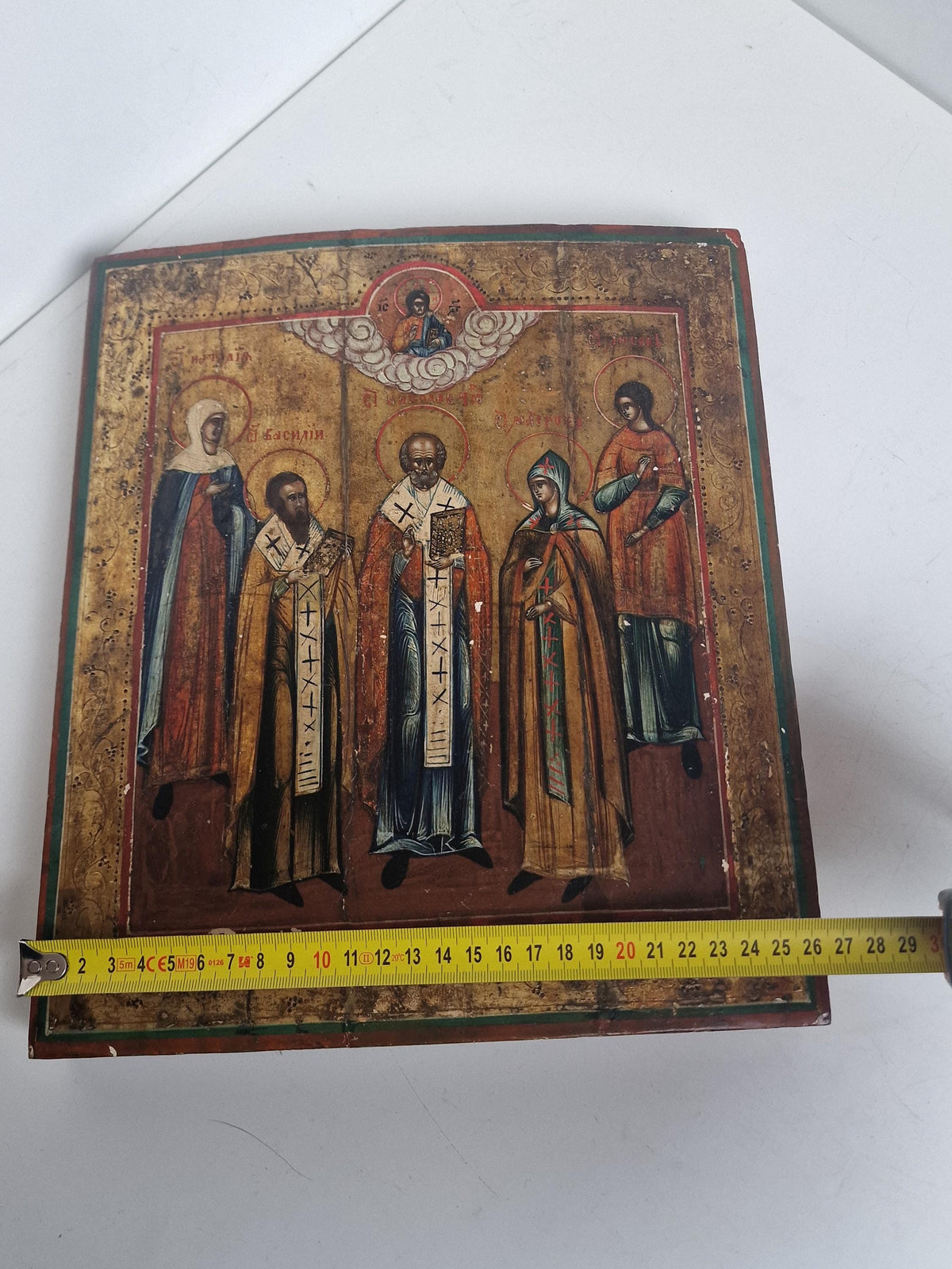Exquisite 19th‑Century Russian Orthodox Register Icon, Presenting a finely preserved post‑Byzantine icon,