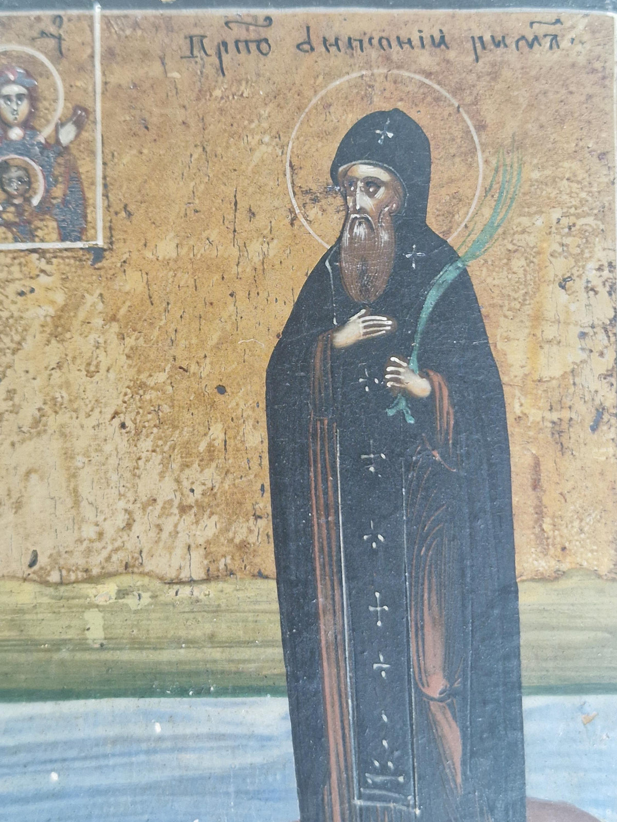 icon 19th‑Century Russian Orthodox Icon of Venerable Daniel the Roman, 1820-1850, tempera ikoon