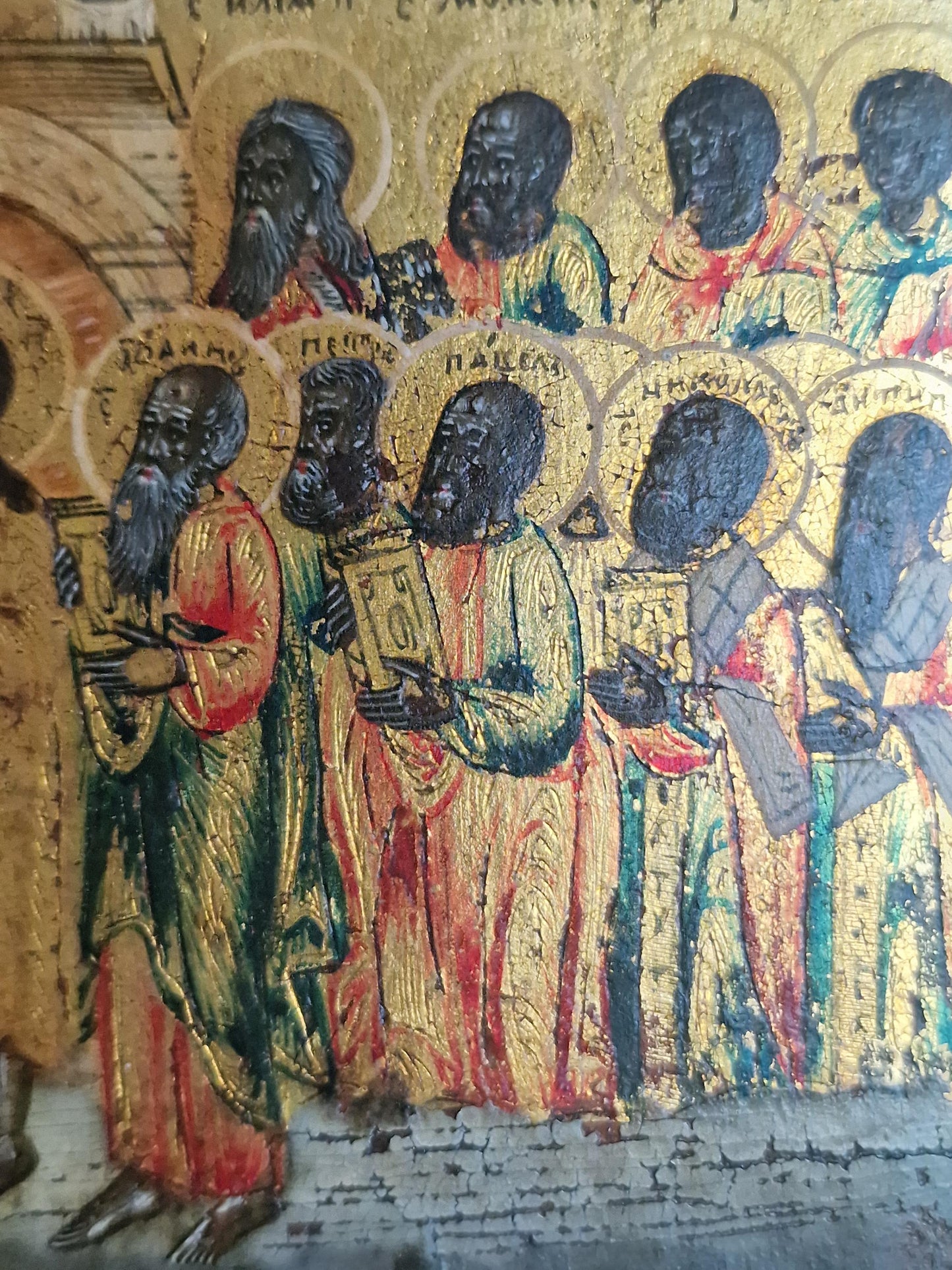 Antique Russian Icon – Protection of the Mother of God, 19th Century Egg Tempera