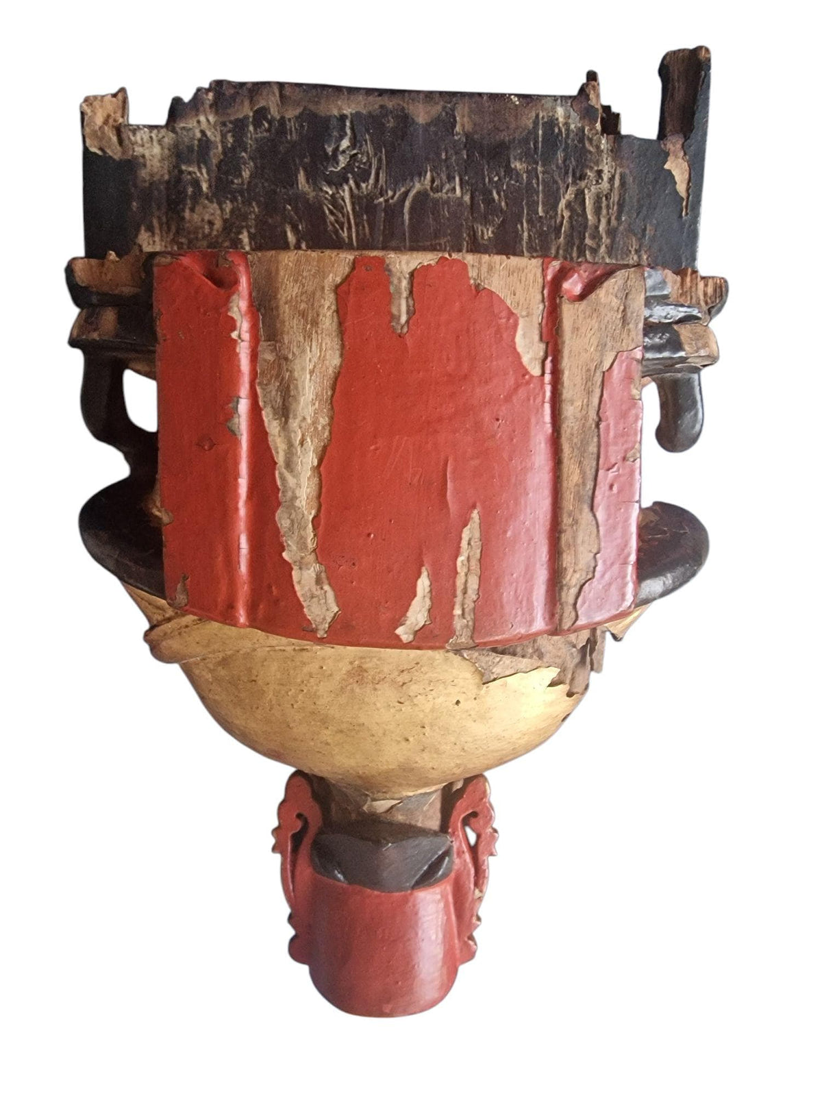 Rare 18th-Century Chinese Altar Statue of Caishen – Gilded & Polychrome Wood – Qing Dynasty, Quanzhou (Fujian)