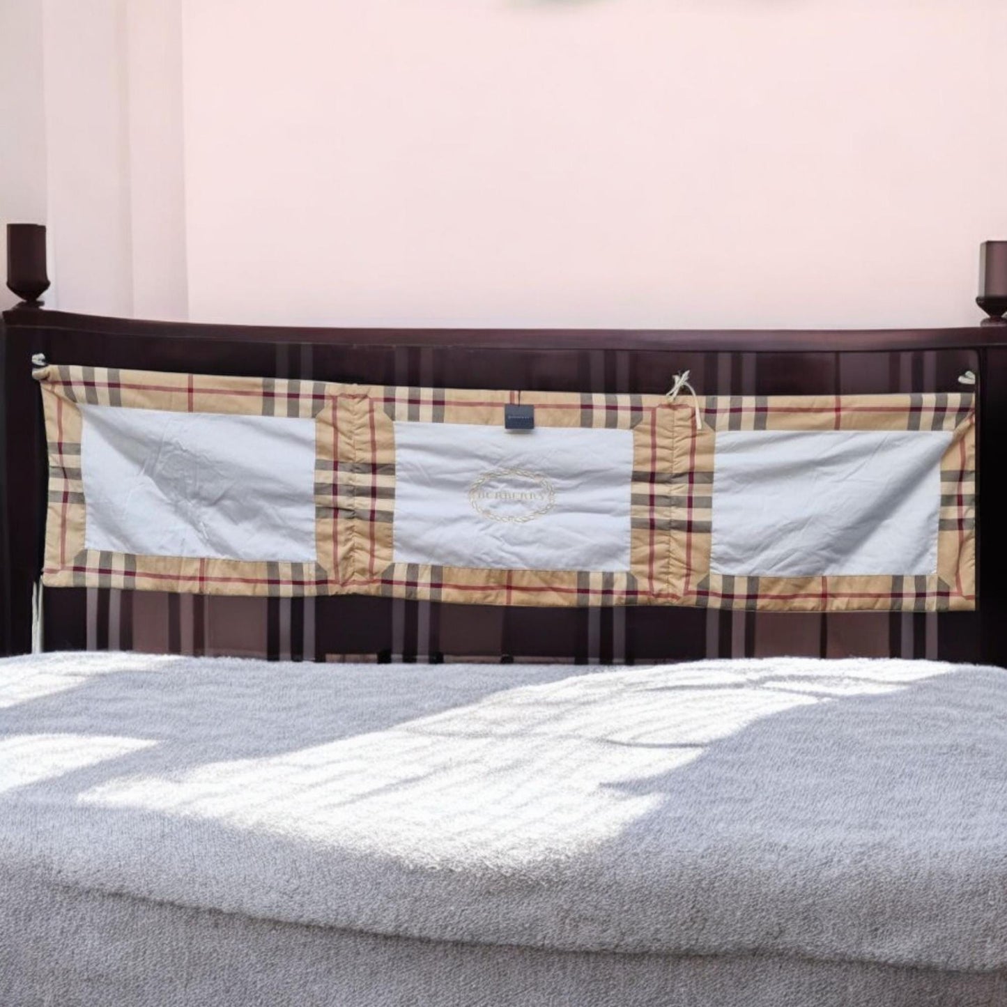 BURBERRY Authentic Headboard End Cushion, Plaid Cotton Pillow (63 inch)