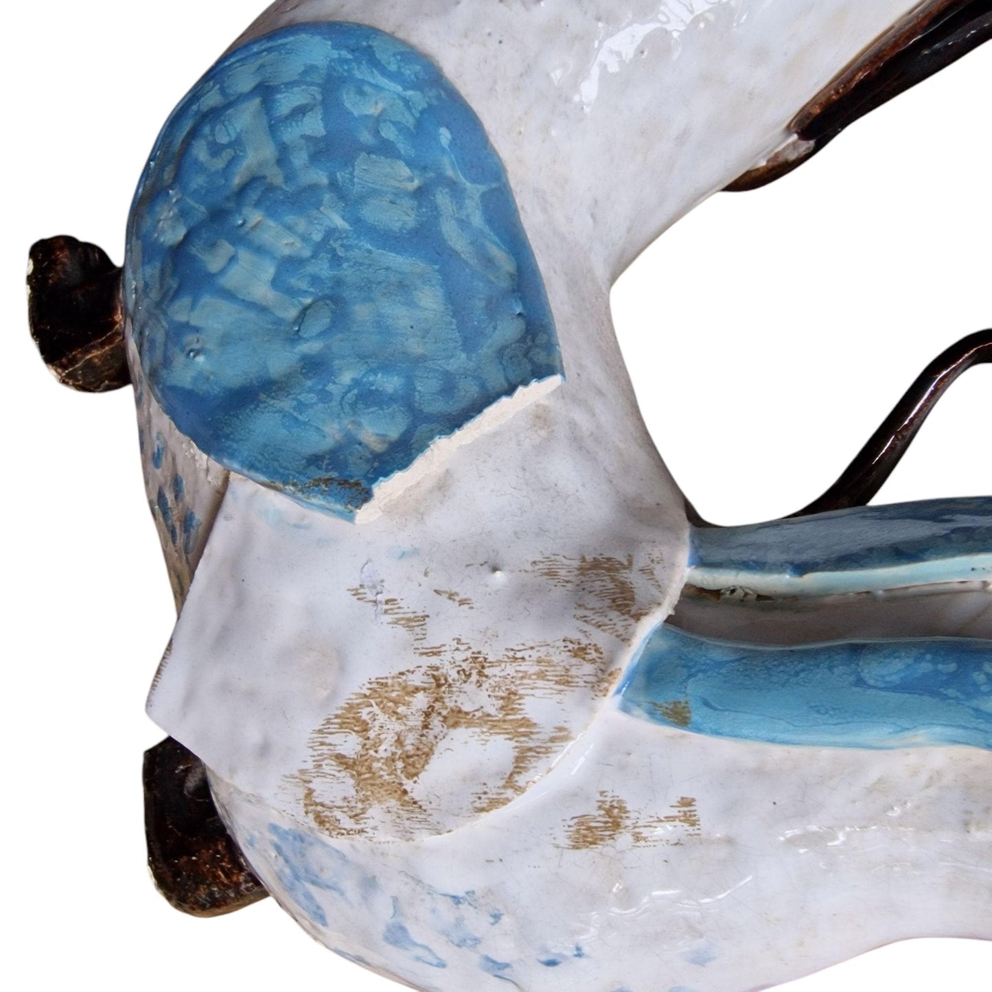 Nel Klaassen Ceramic Bird-Woman Sculpture – Dutch Art, Mythic Figurine