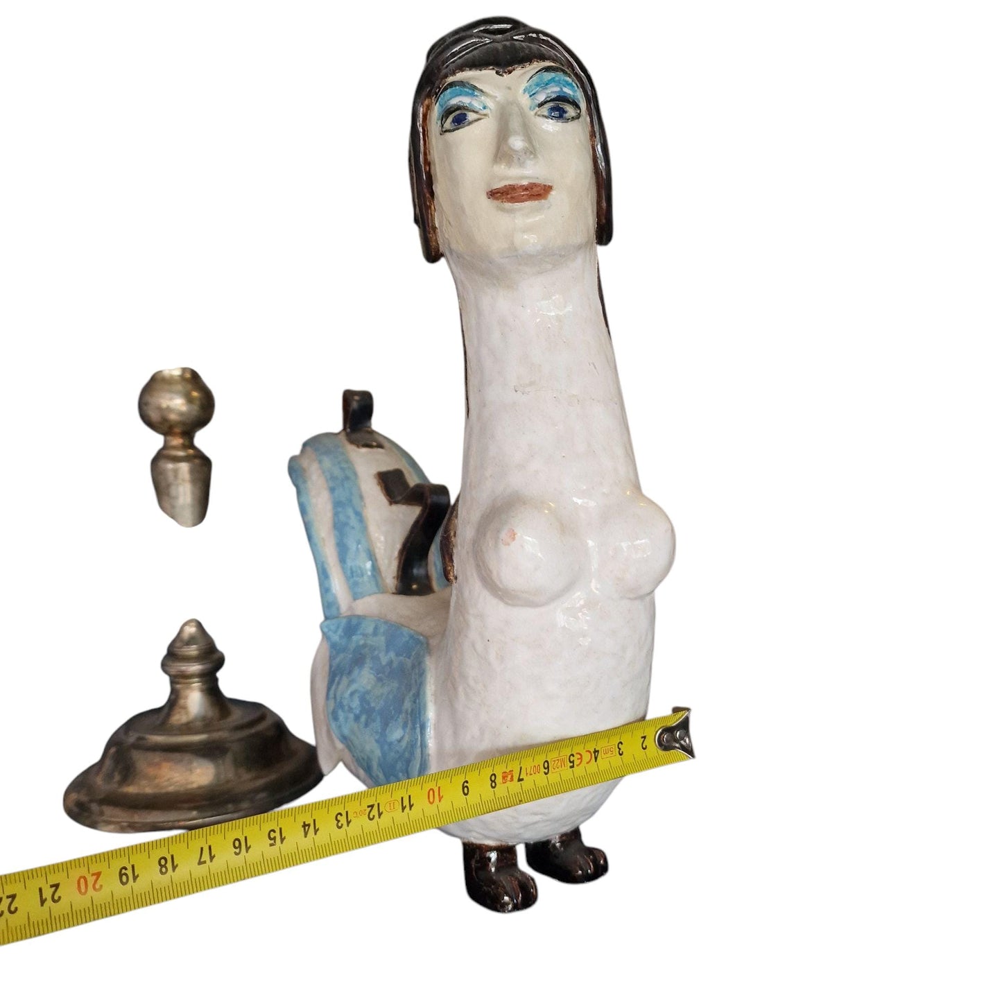 Nel Klaassen Ceramic Bird-Woman Sculpture – Dutch Art, Mythic Figurine