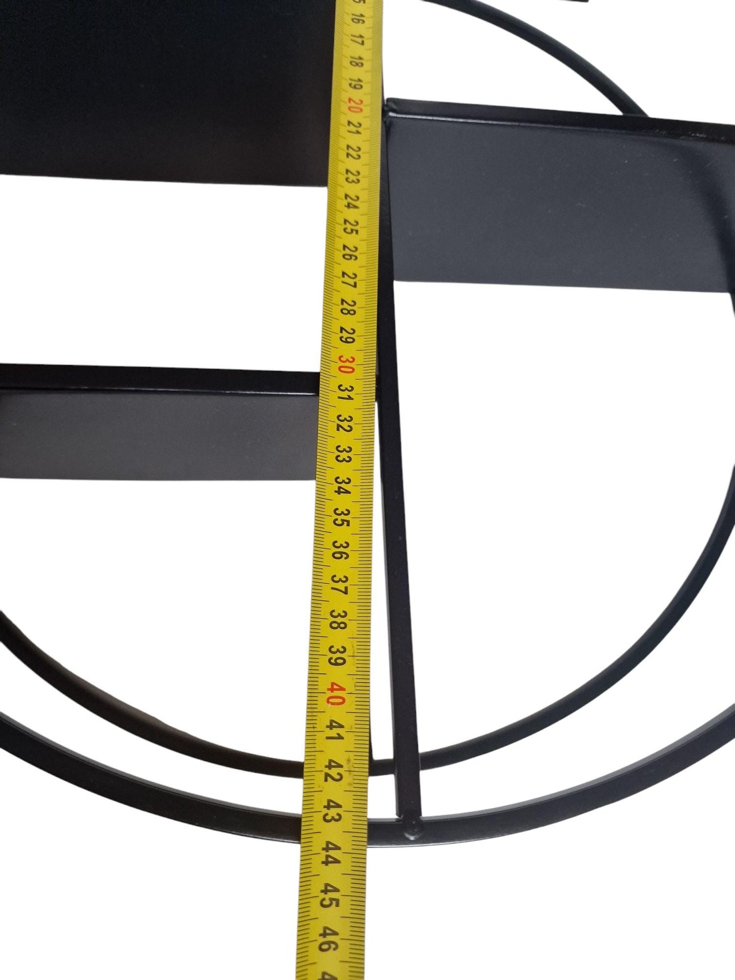 Zen Black Metal Round Wall Shelf, Asian Decor (45 cm)