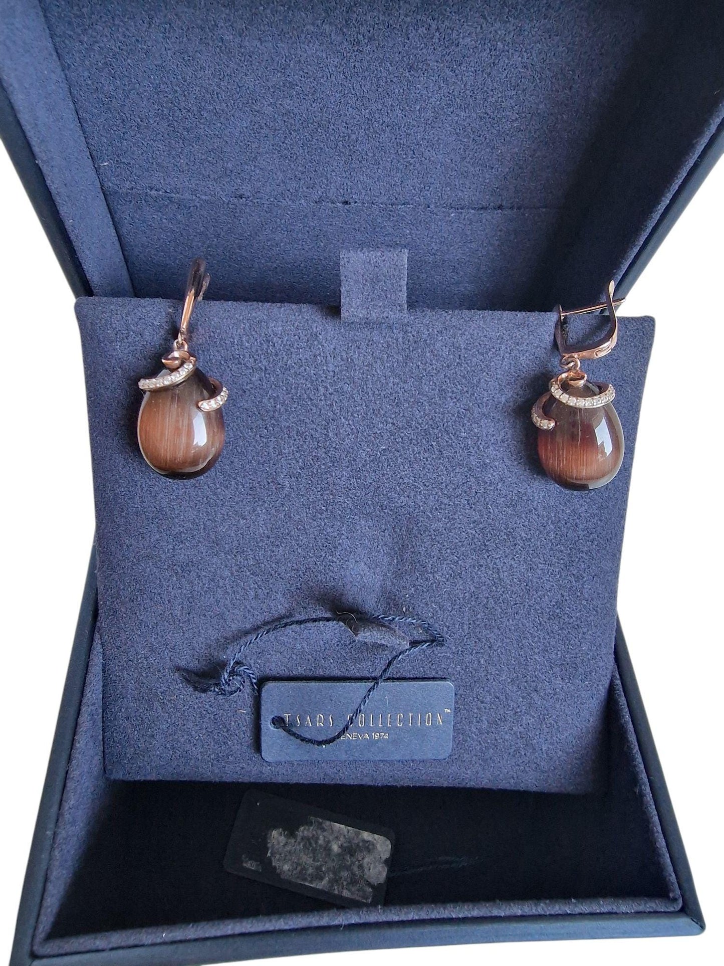 Fabergé Egg Sterling Silver Earrings, Tatiana Tsars Collection faberge