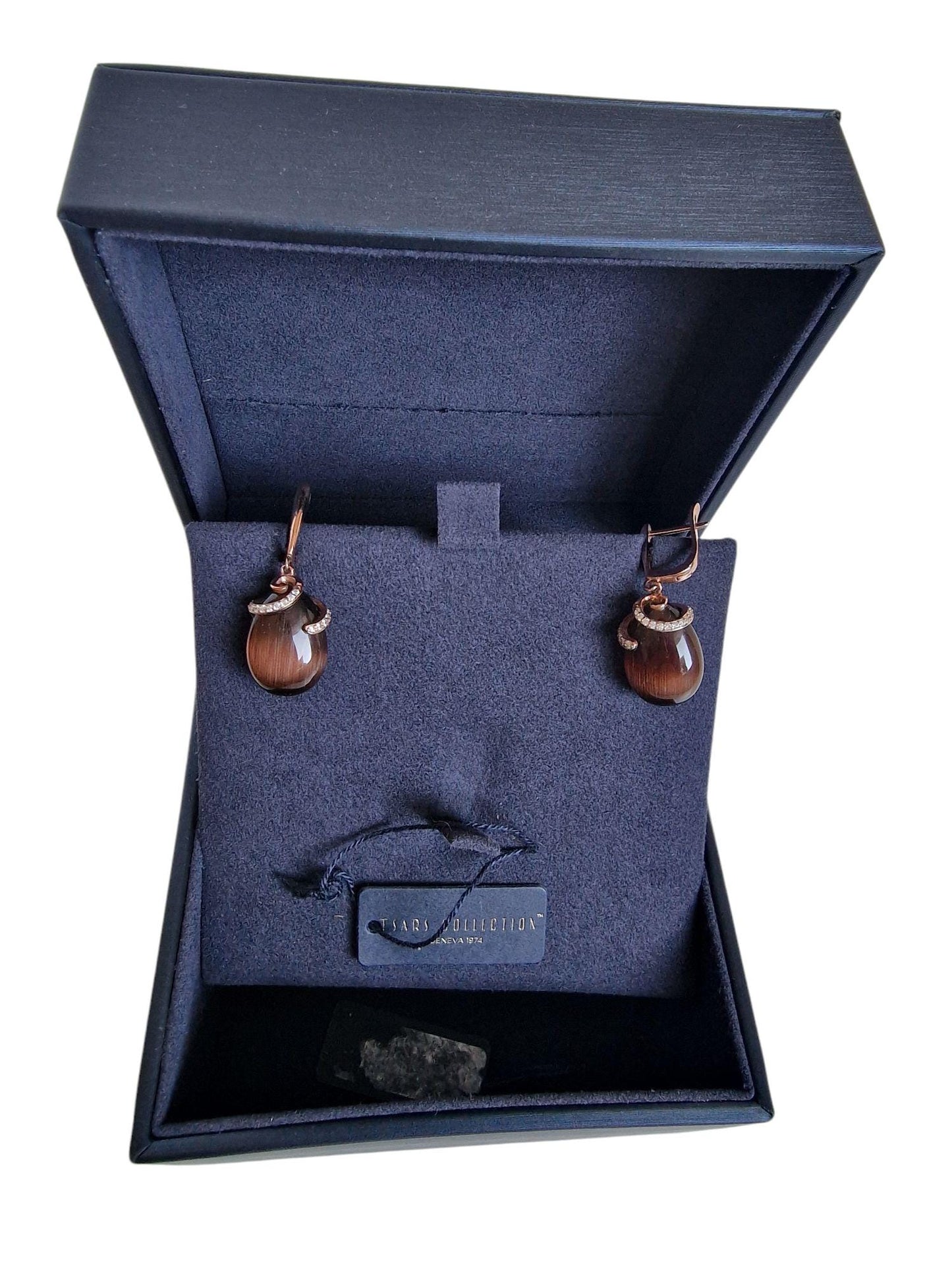 Fabergé Egg Sterling Silver Earrings, Tatiana Tsars Collection faberge