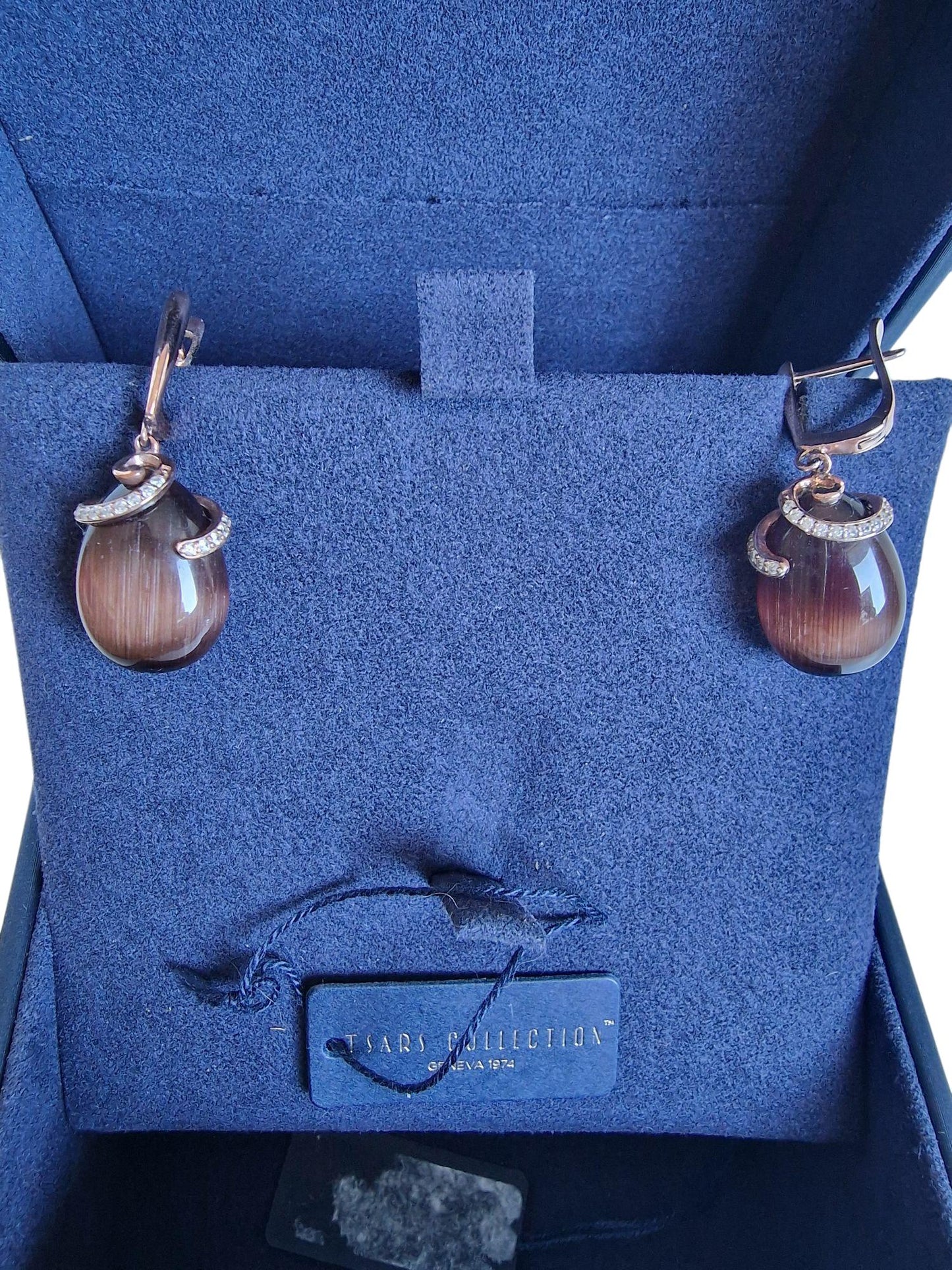 Fabergé Egg Sterling Silver Earrings, Tatiana Tsars Collection faberge
