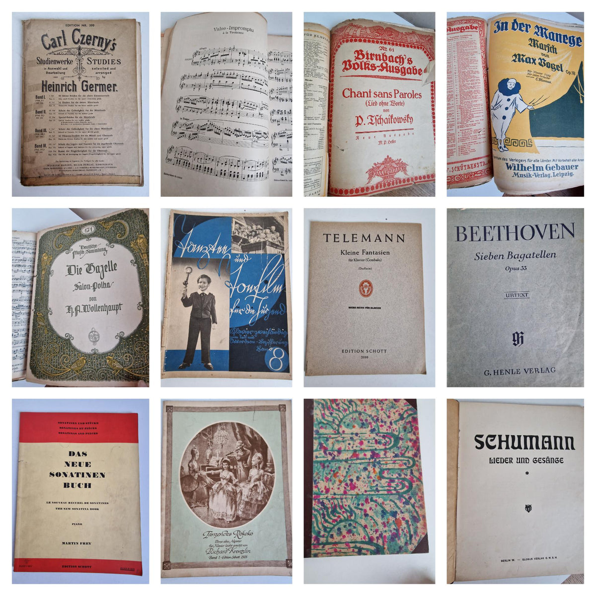 Vintage German Sheet Music Collection, Early 20th Century Bundle