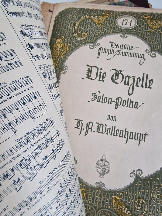 Vintage German Sheet Music Collection, Early 20th Century Bundle