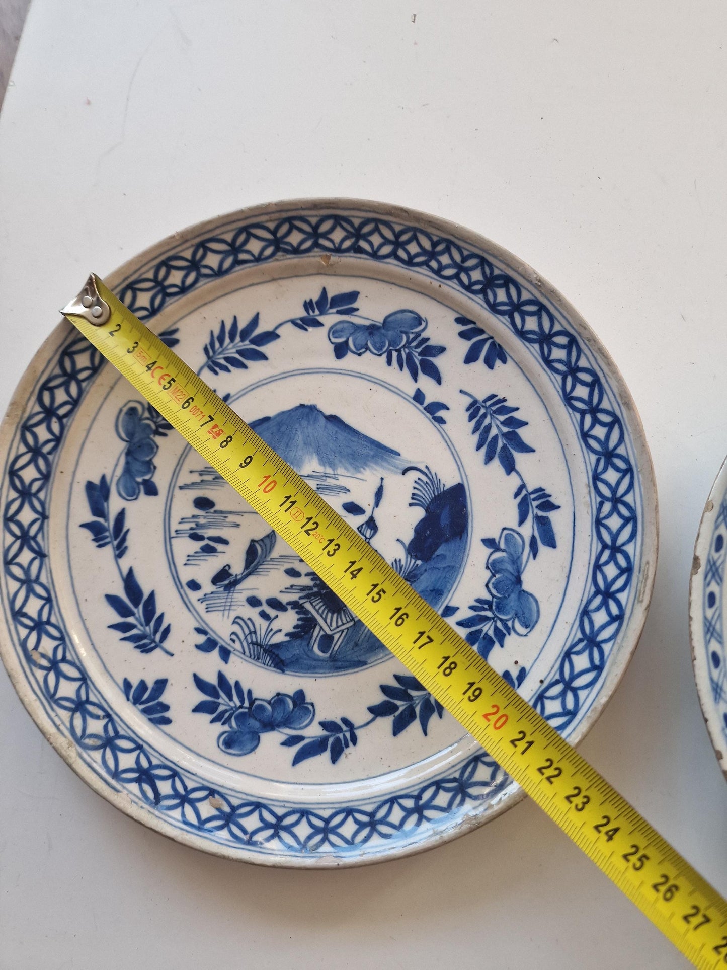 Antique Delft Plates, 18th Century Dutch Chinoiserie, Oriental Decor