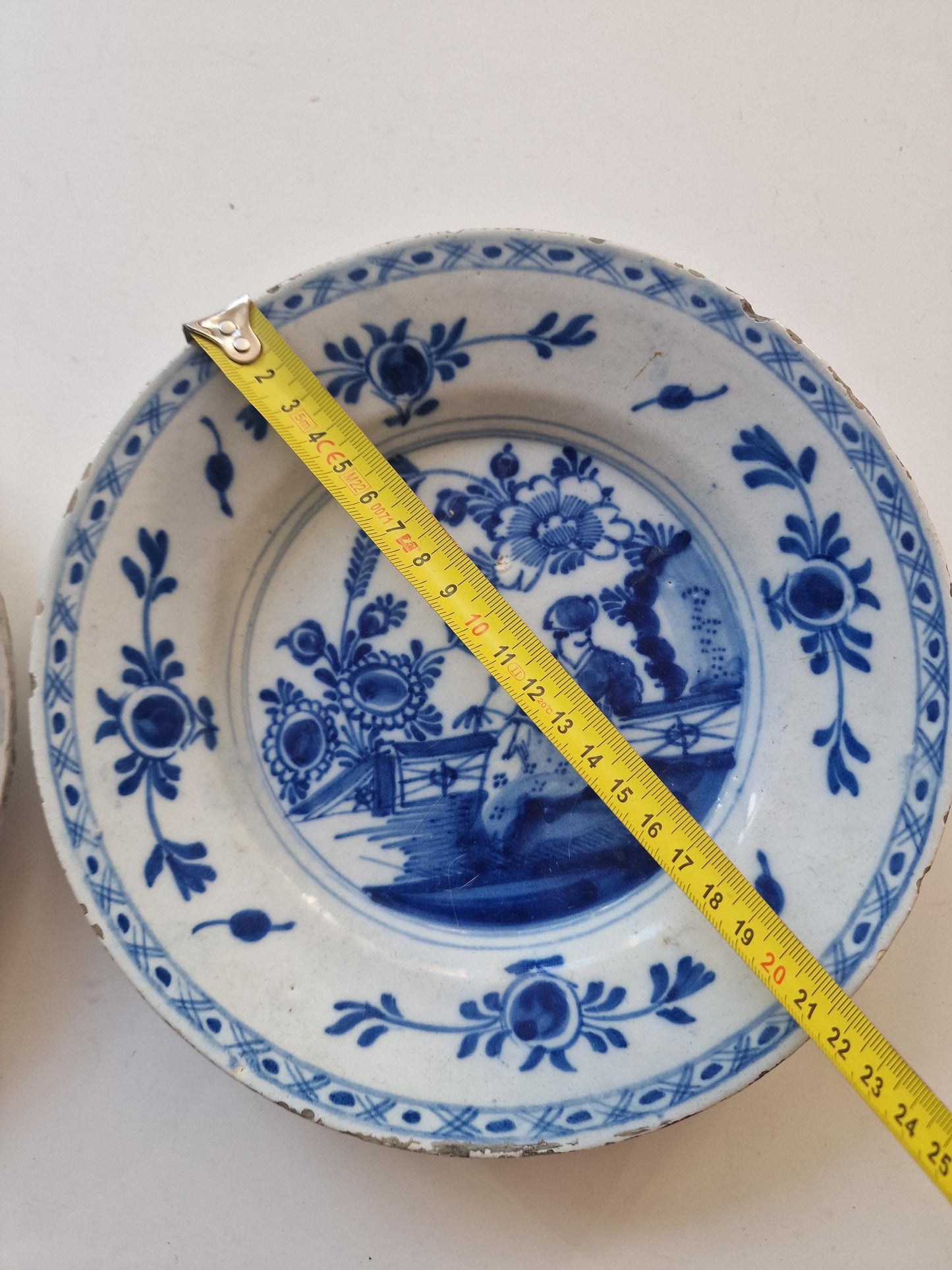 Antique Delft Plates, 18th Century Dutch Chinoiserie, Oriental Decor