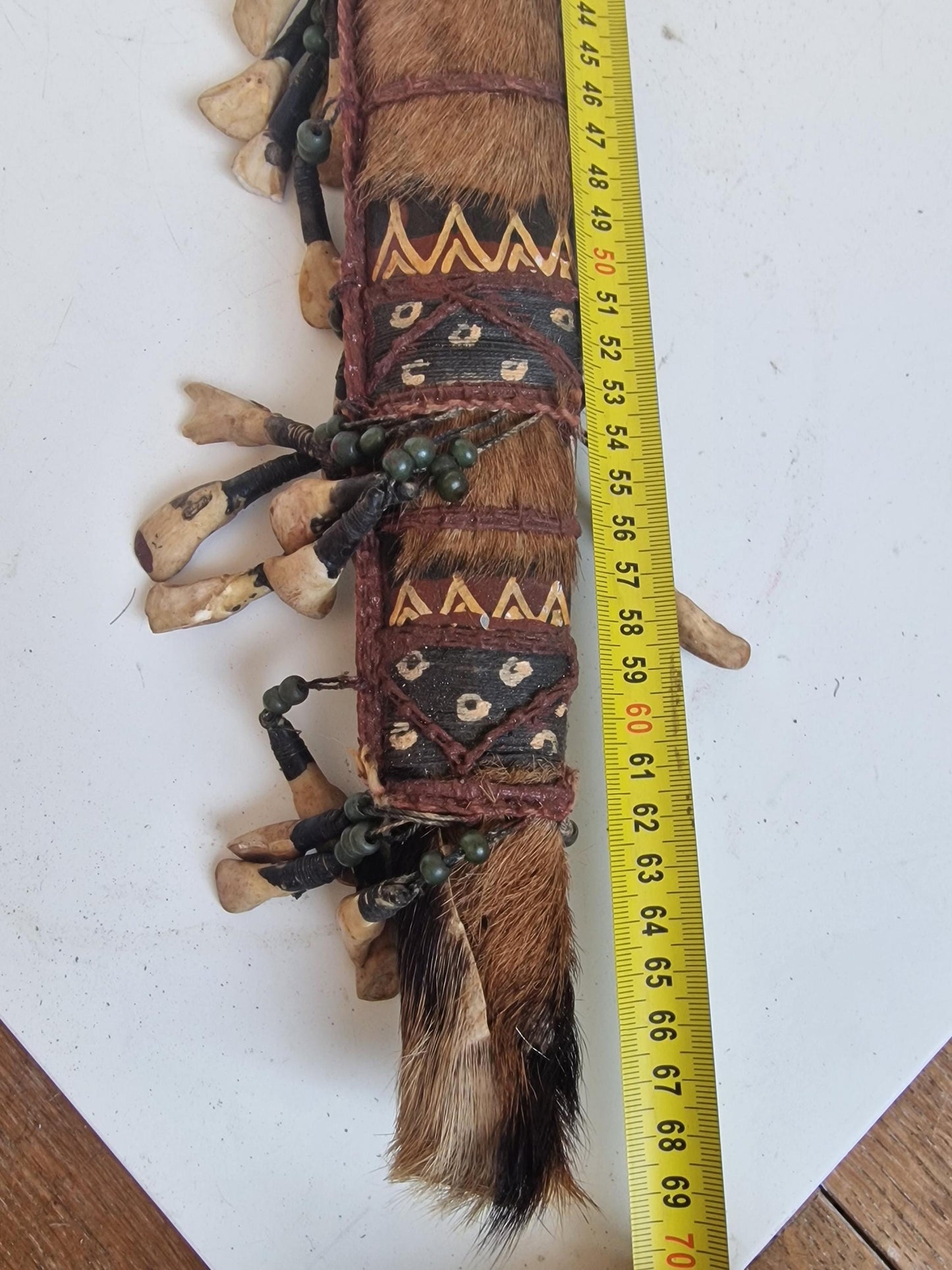 Authentic Dayak Mandau Sword – Borneo Tribal Headhunter Weapon with Real Teeth