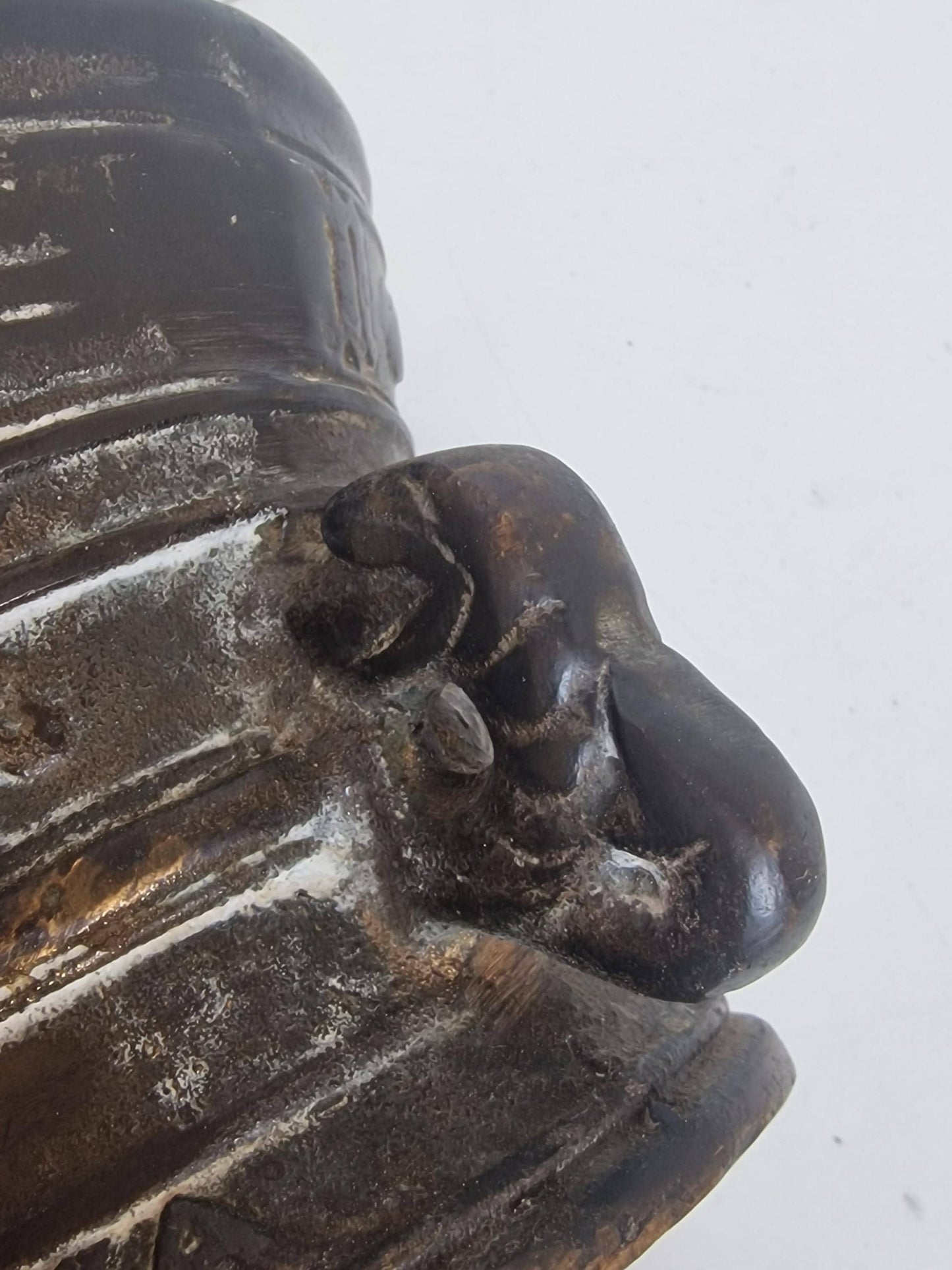 Renaissance Bronze Apothecary Mortar – Dated 1595 – “Laudate Deo” – Northern European Cast Bronze