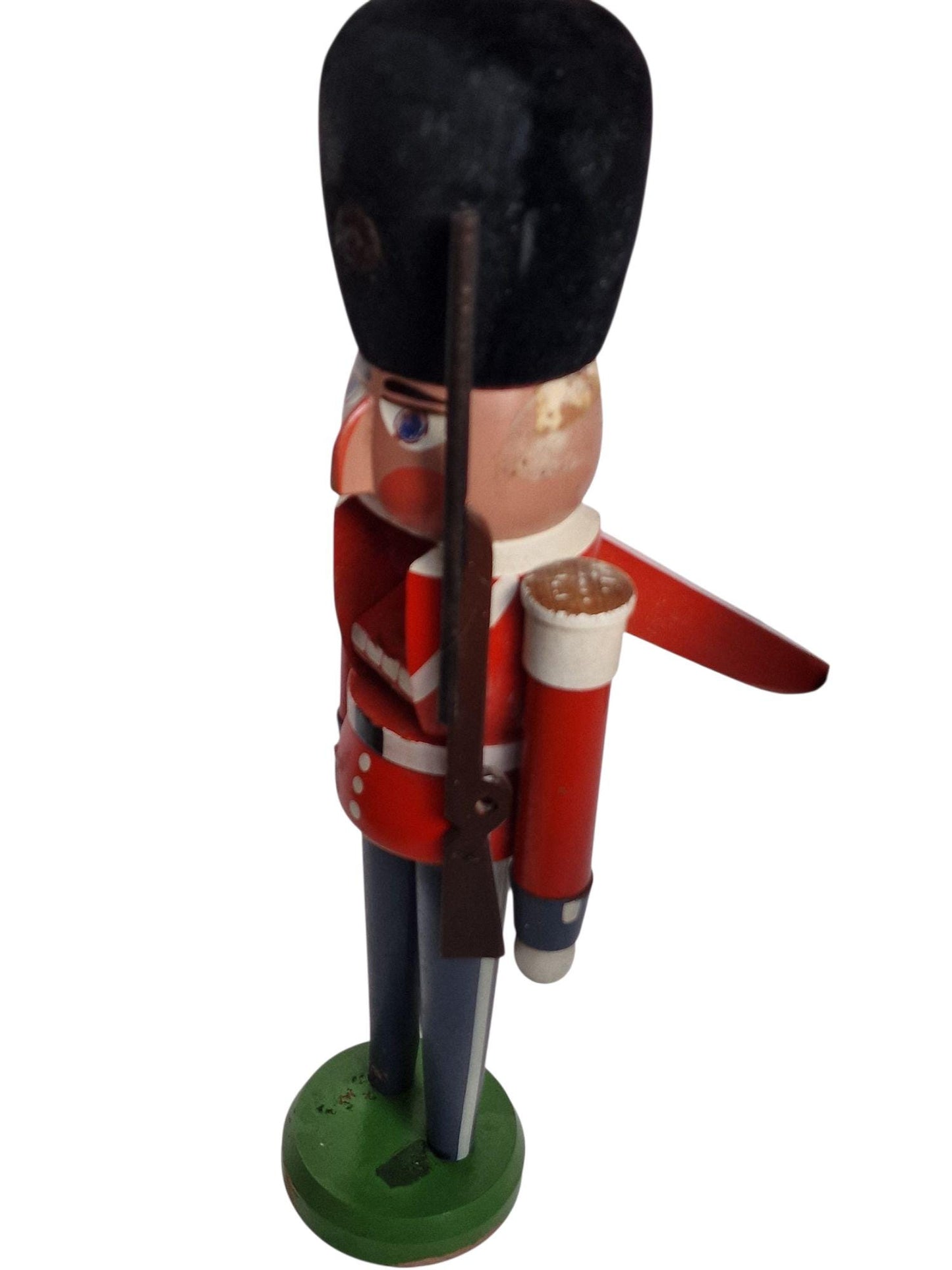 Vintage Erzgebirge Nutcracker, German Wooden Soldier, British Guard