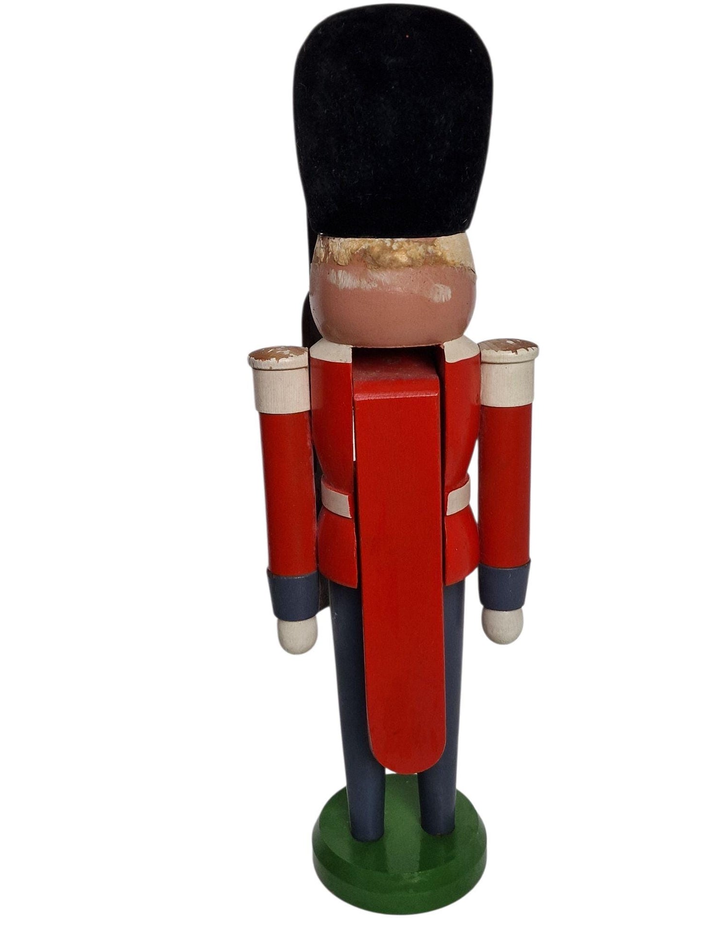 Vintage Erzgebirge Nutcracker, German Wooden Soldier, British Guard