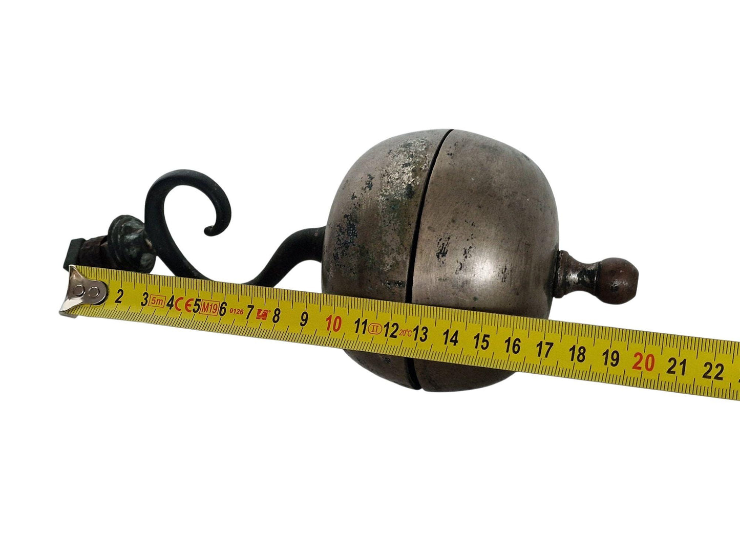 19th C. Biedermeier Mechanical Doorbell | Cast Iron & Copper