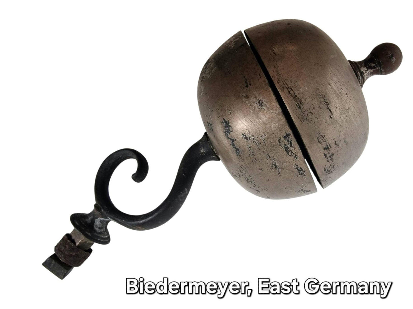 19th C. Biedermeier Mechanical Doorbell | Cast Iron & Copper