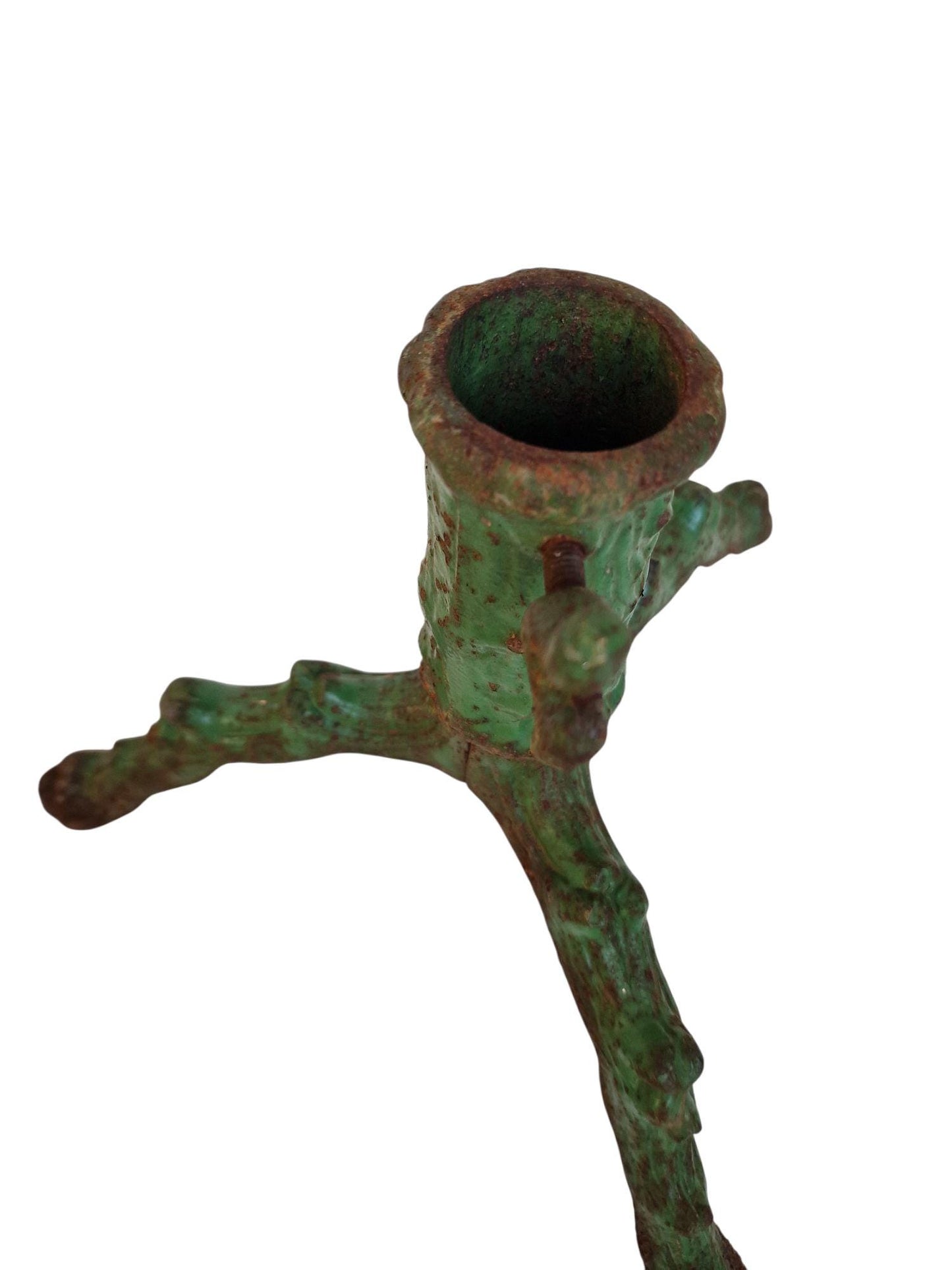 Antique Art Nouveau Christmas Tree Stand, Iron Metal Holder