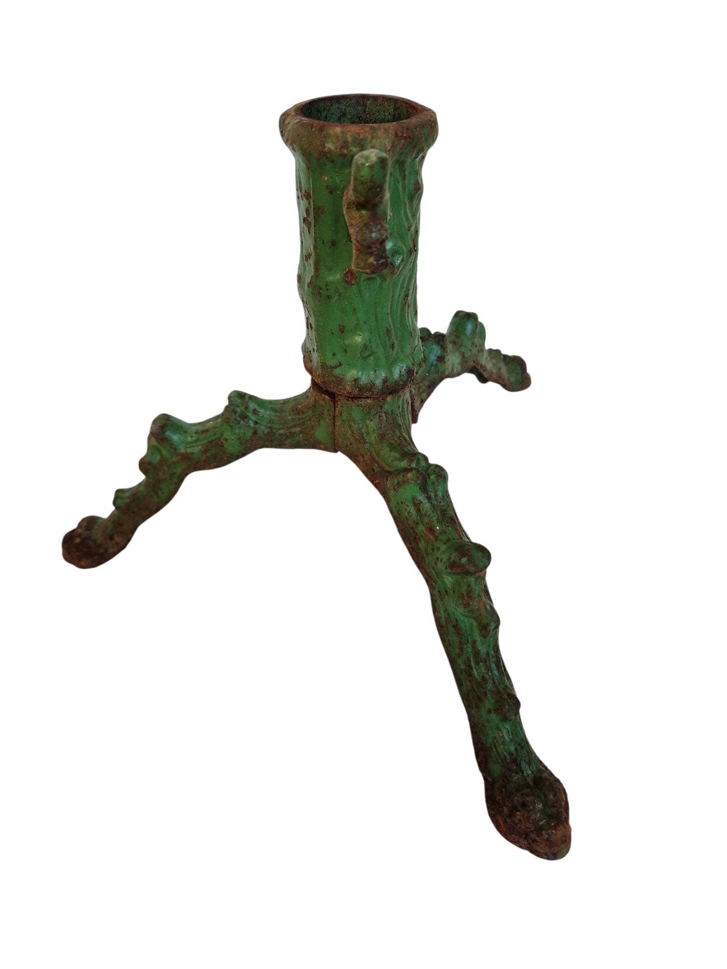 Antique Art Nouveau Christmas Tree Stand, Iron Metal Holder