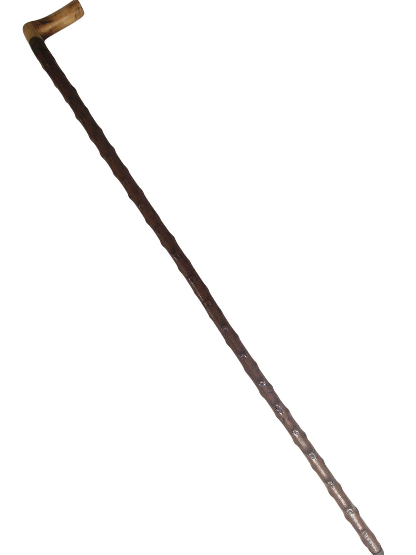 antique walking stick with deer bone , european collection, gentlemen's flannel stick
