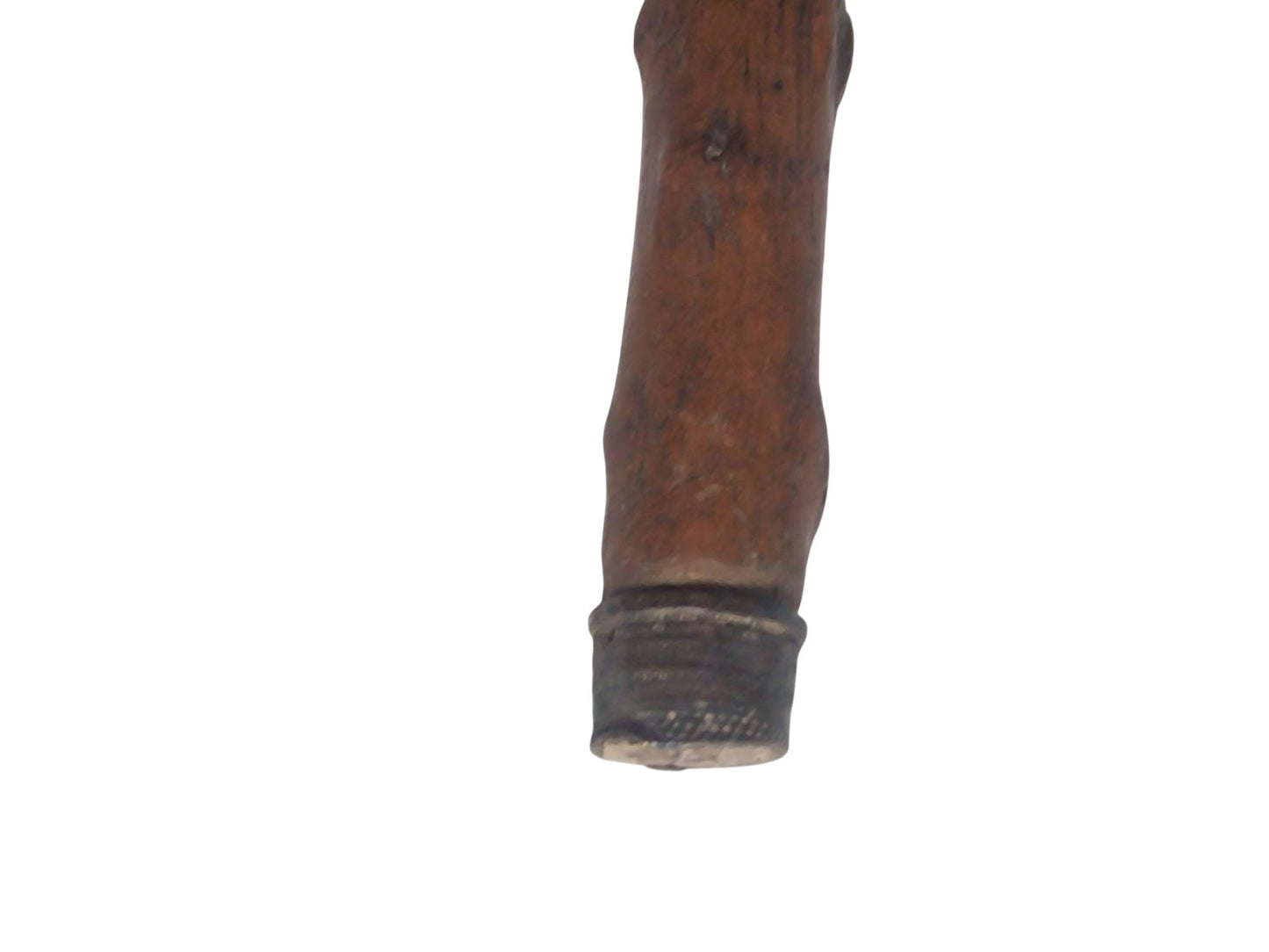 antique walking stick with deer bone , european collection, gentlemen's flannel stick