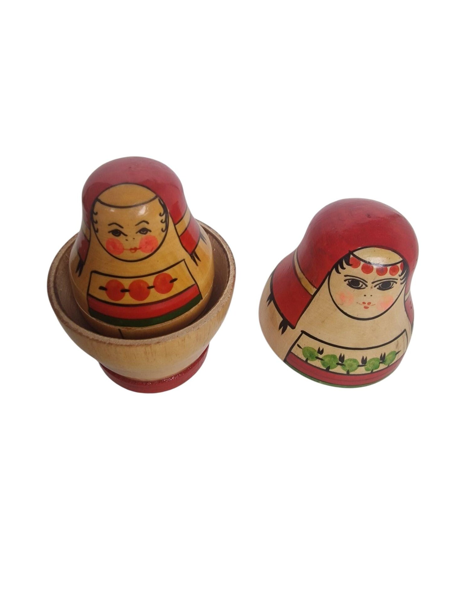 Handpainted Nested Matryoshka Dolls, Wooden Babushka Set