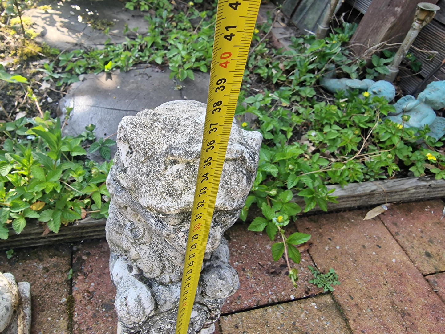 Antique French Stone Lion Statues, Coat of Arms, Garden Decor