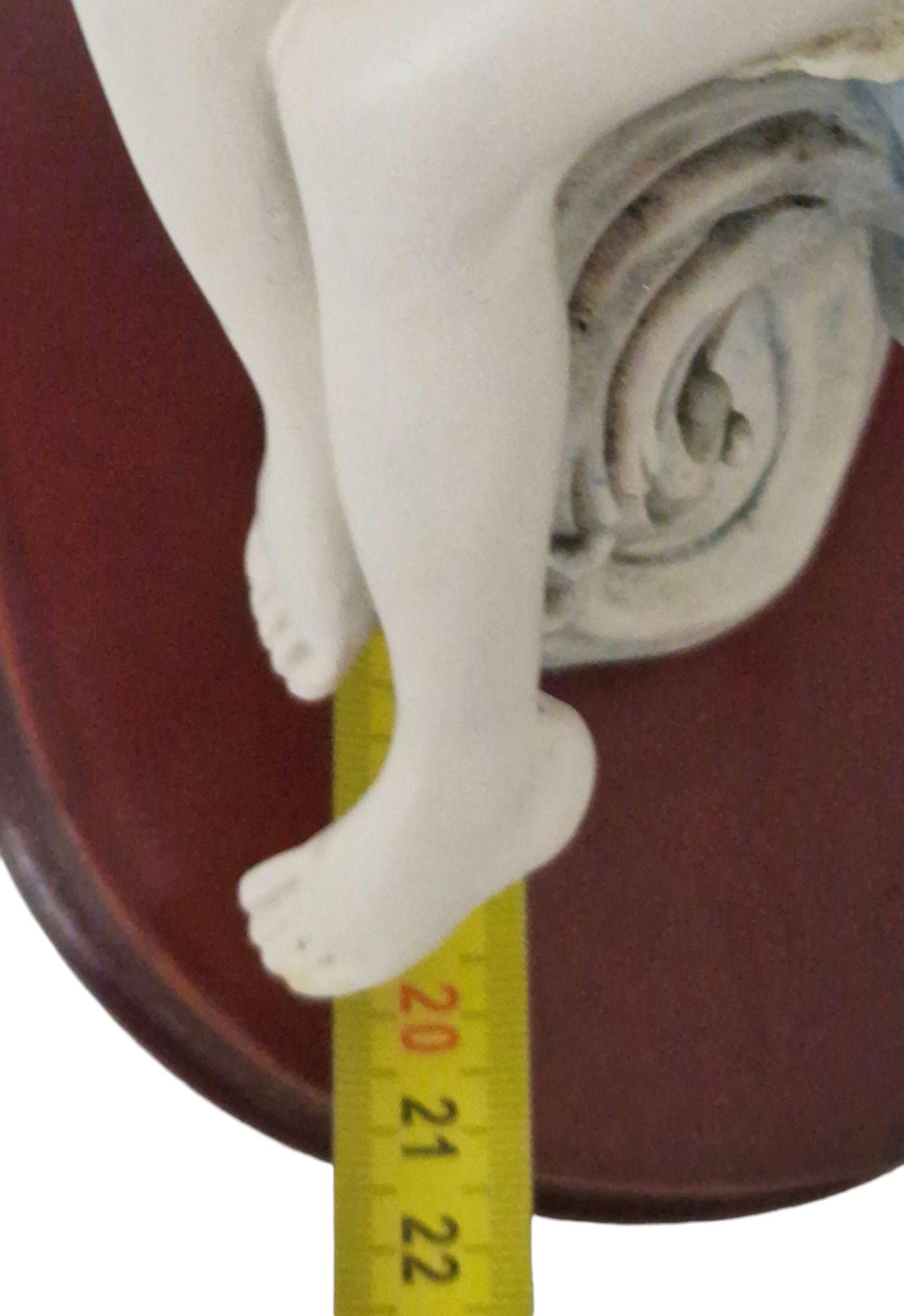 Elegante Gino Crosa, italiaanse ontwerper, collectielamp – art-nouveaustijl dame met vloeiende sjaal, gemarkeerd, vintage tafellamp