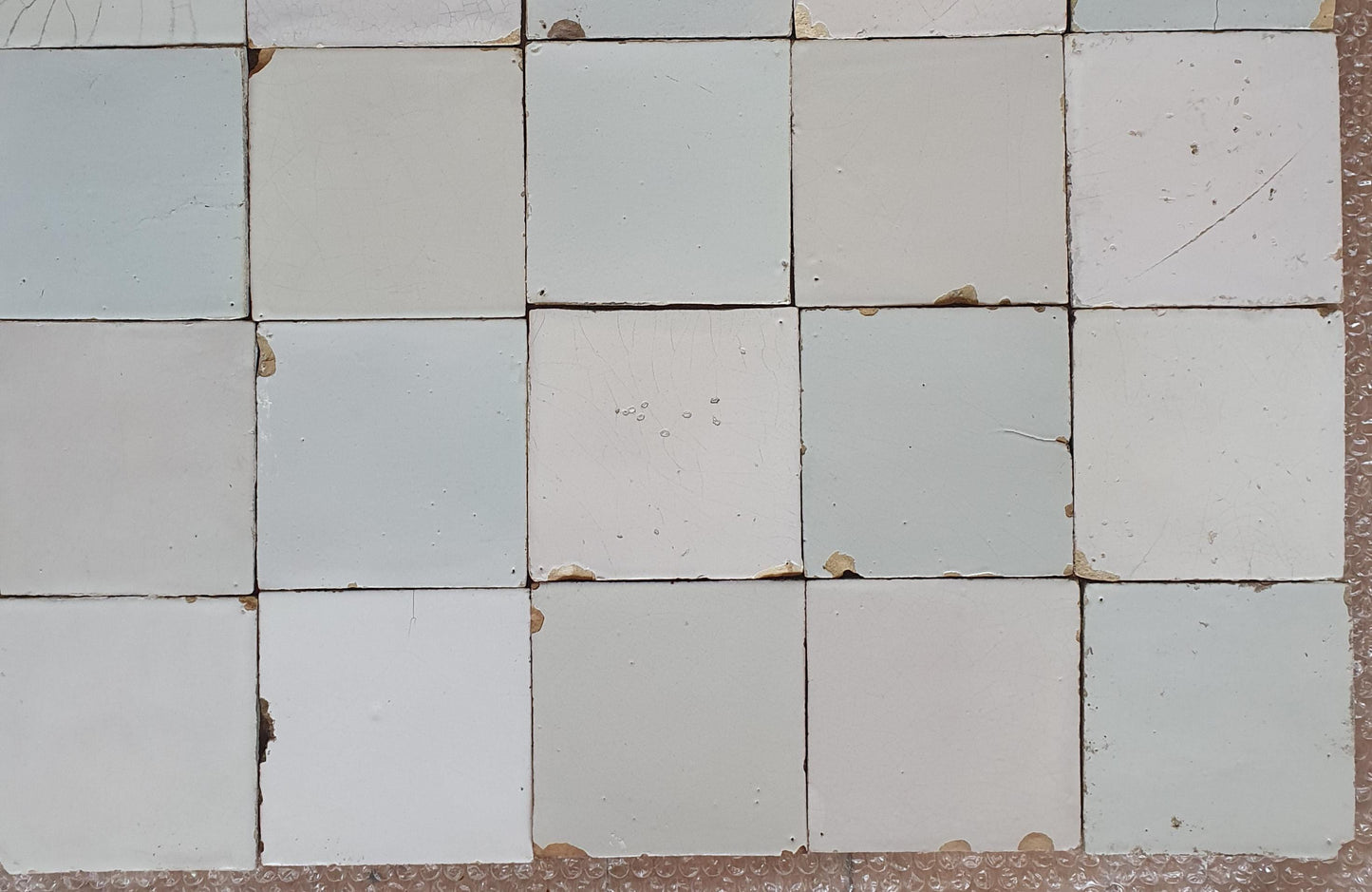 40 Antique Dutch Delft Tiles, 18th Century Witjes, White Glazed Stoneware, good quality!