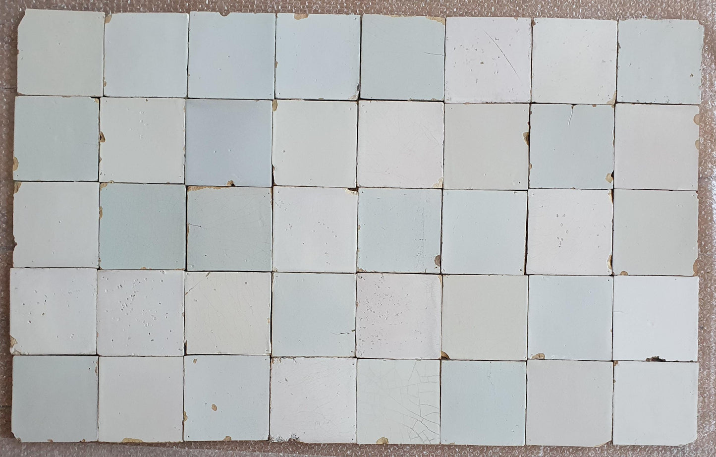 40 Antique Dutch Delft Tiles, 18th Century Witjes, White Glazed Stoneware, good quality!