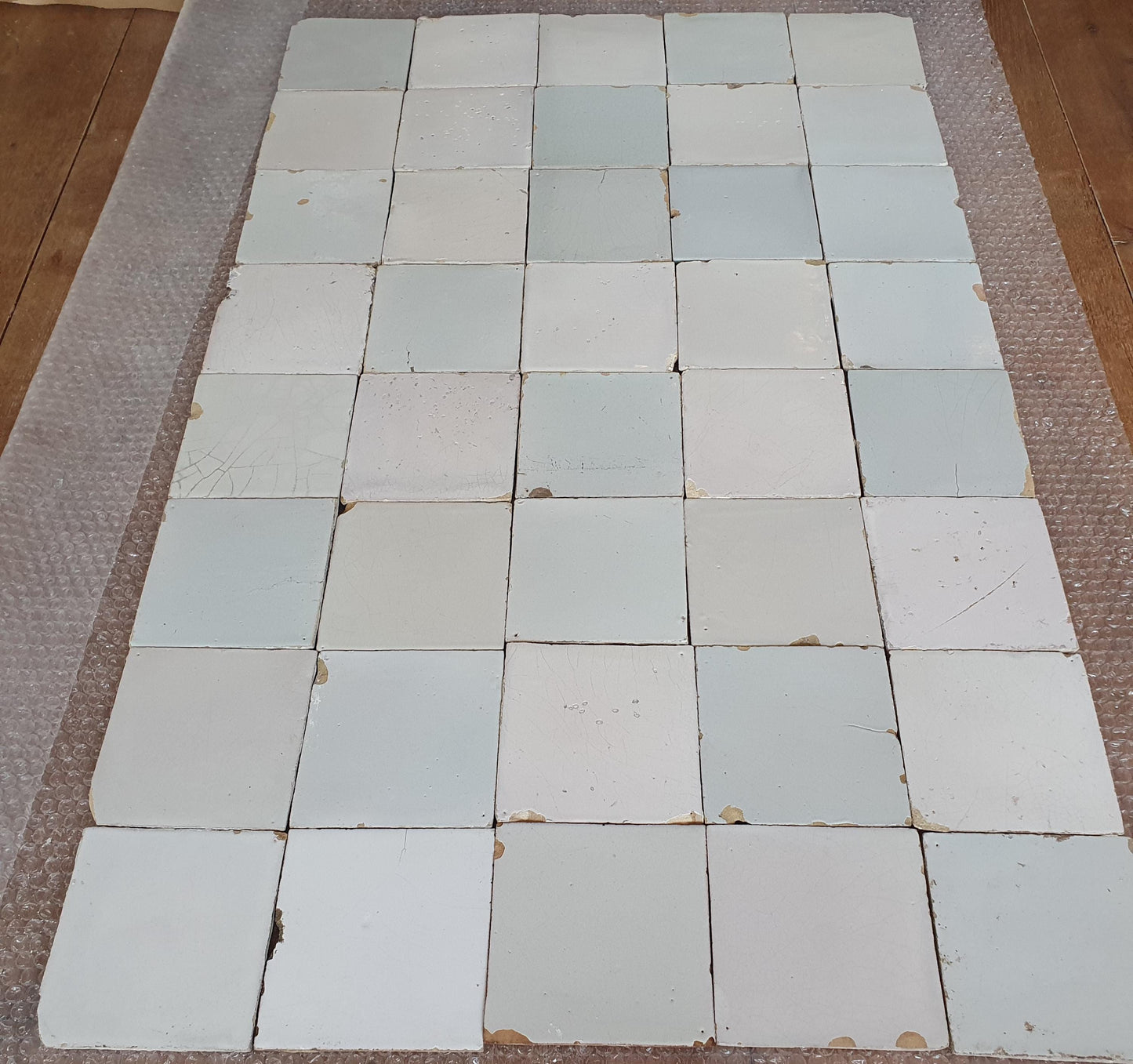 40 Antique Dutch Delft Tiles, 18th Century Witjes, White Glazed Stoneware, good quality!