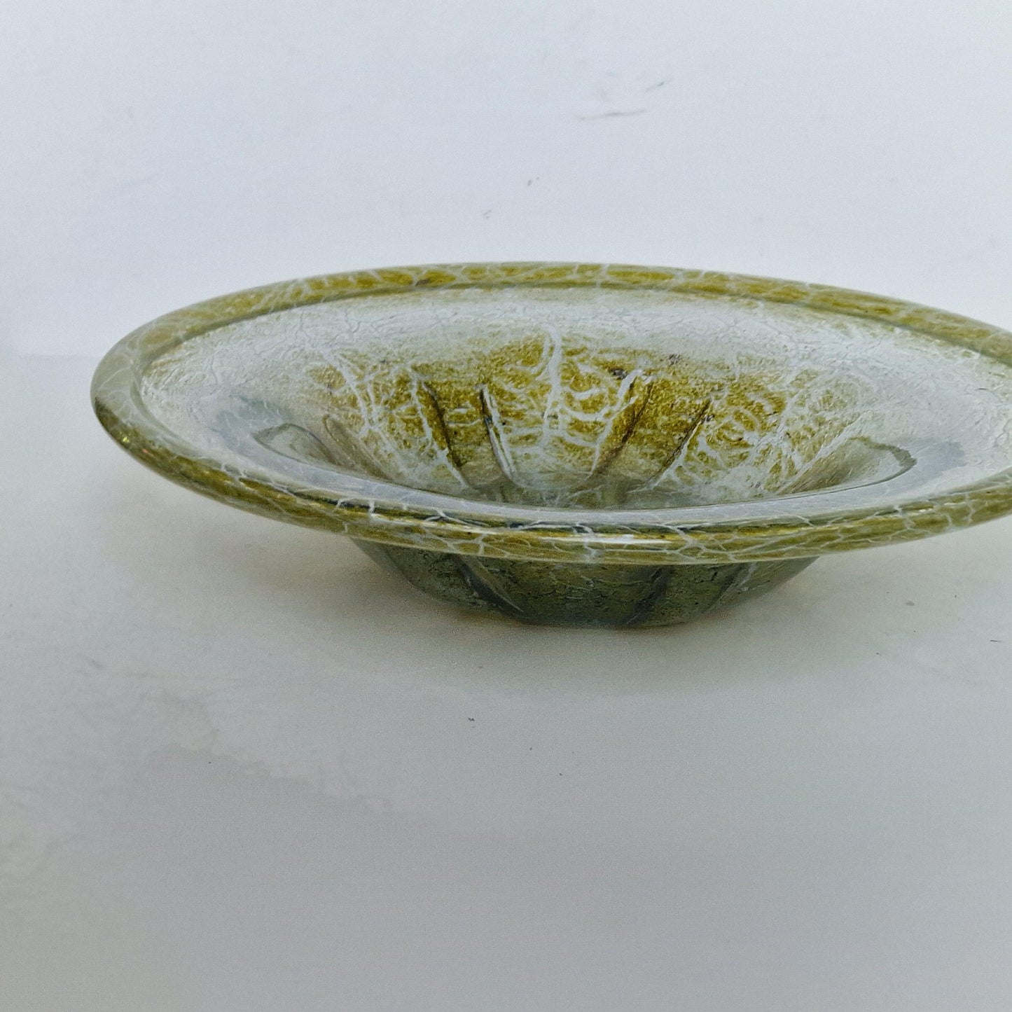 Karl Wiedmann WMF Ikora Glass Bowl, Yellow Art Deco Centerpiece