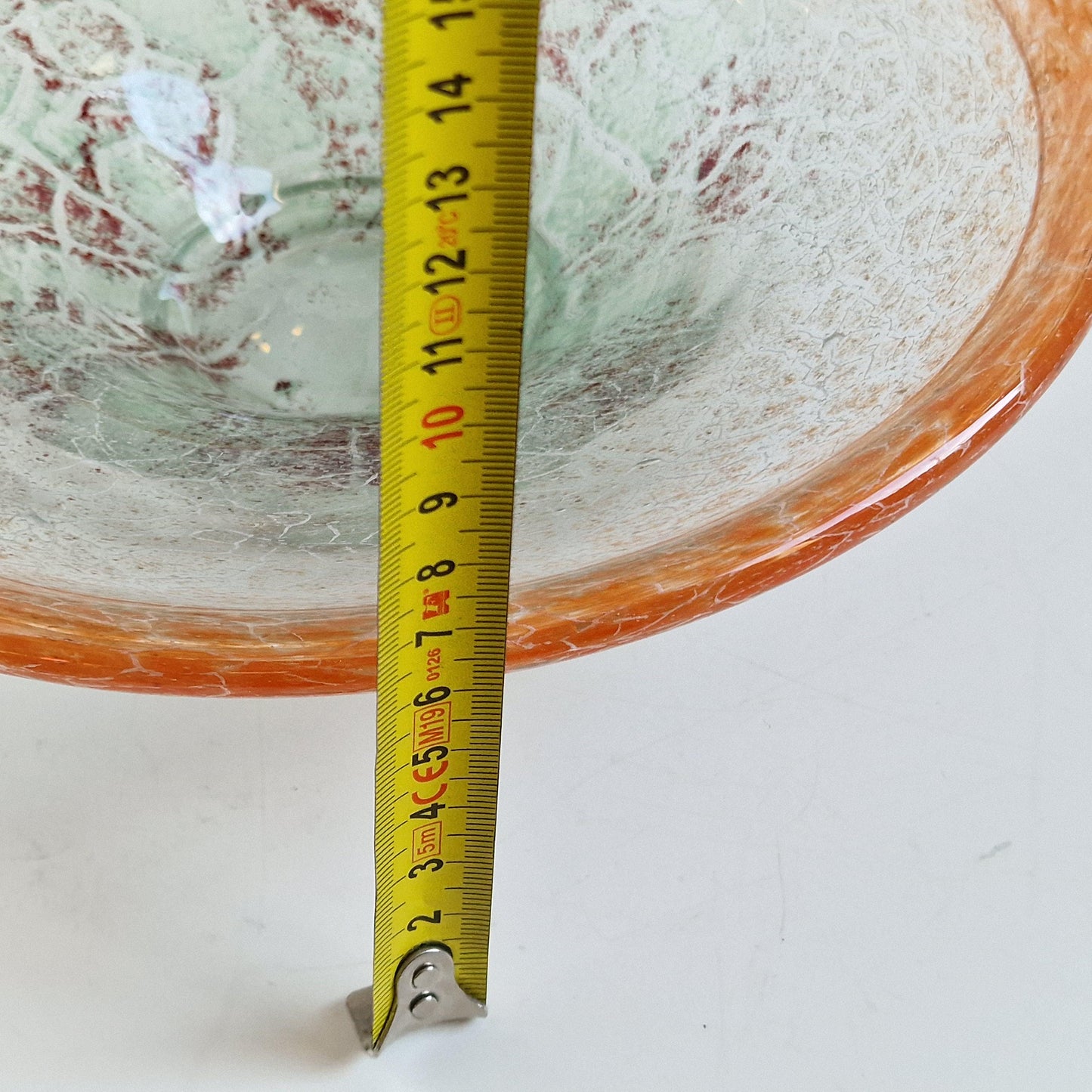 Karl Wiedmann WMF Ikora Glass Bowl, Art Deco Orange Centerpiece, 1930s