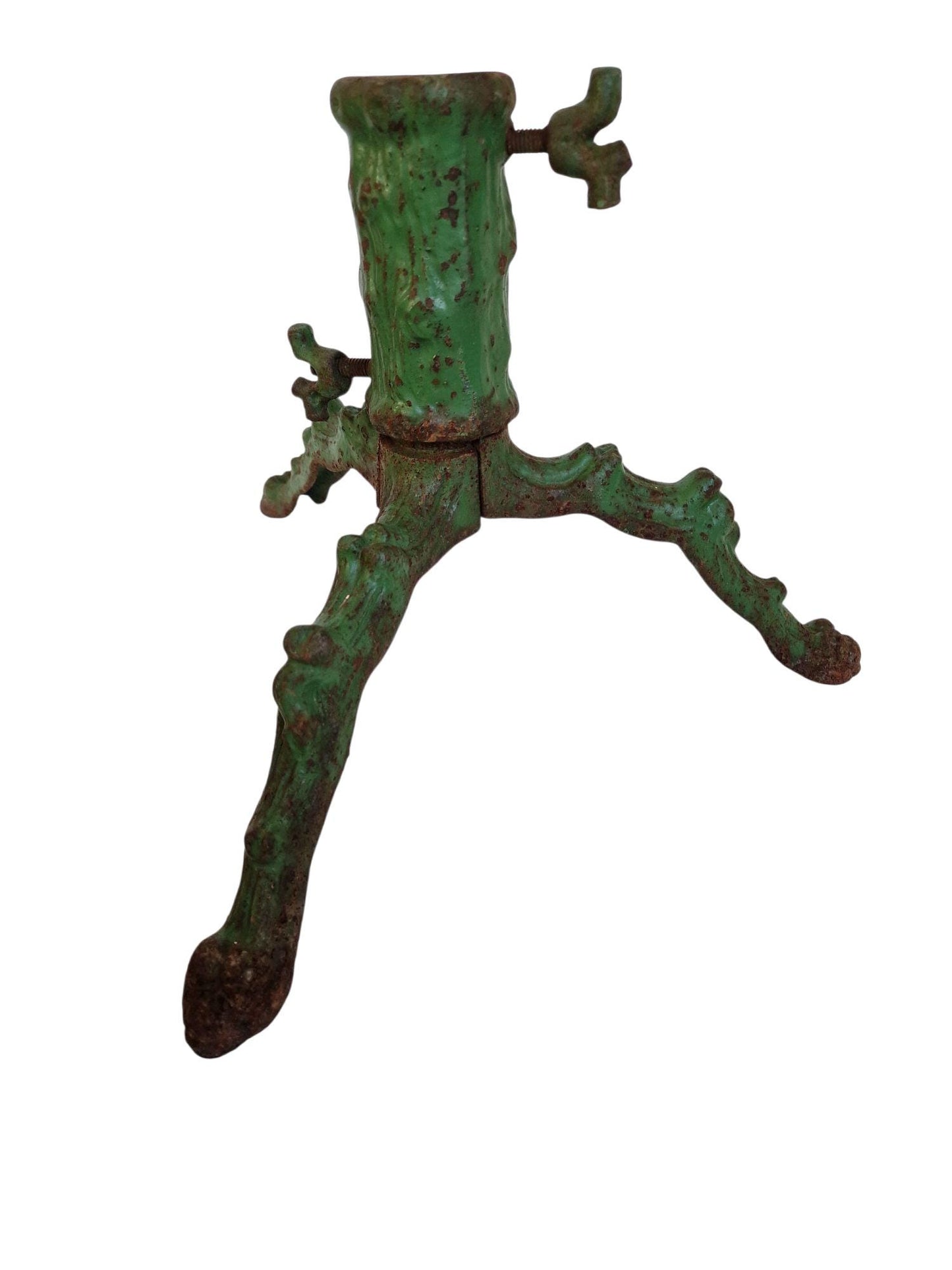 Antique Art Nouveau Christmas Tree Stand, Iron Metal Holder
