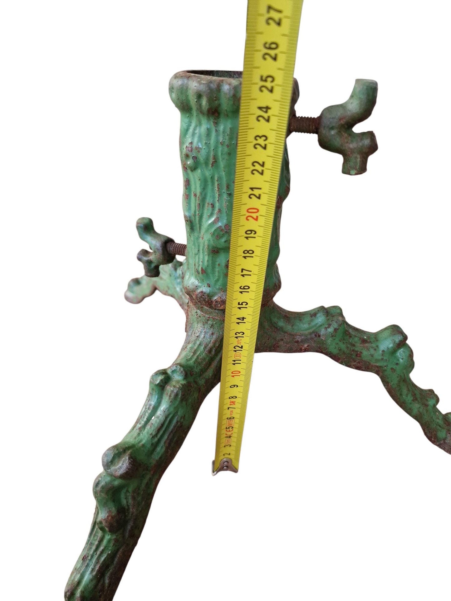 Antique Art Nouveau Christmas Tree Stand, Iron Metal Holder