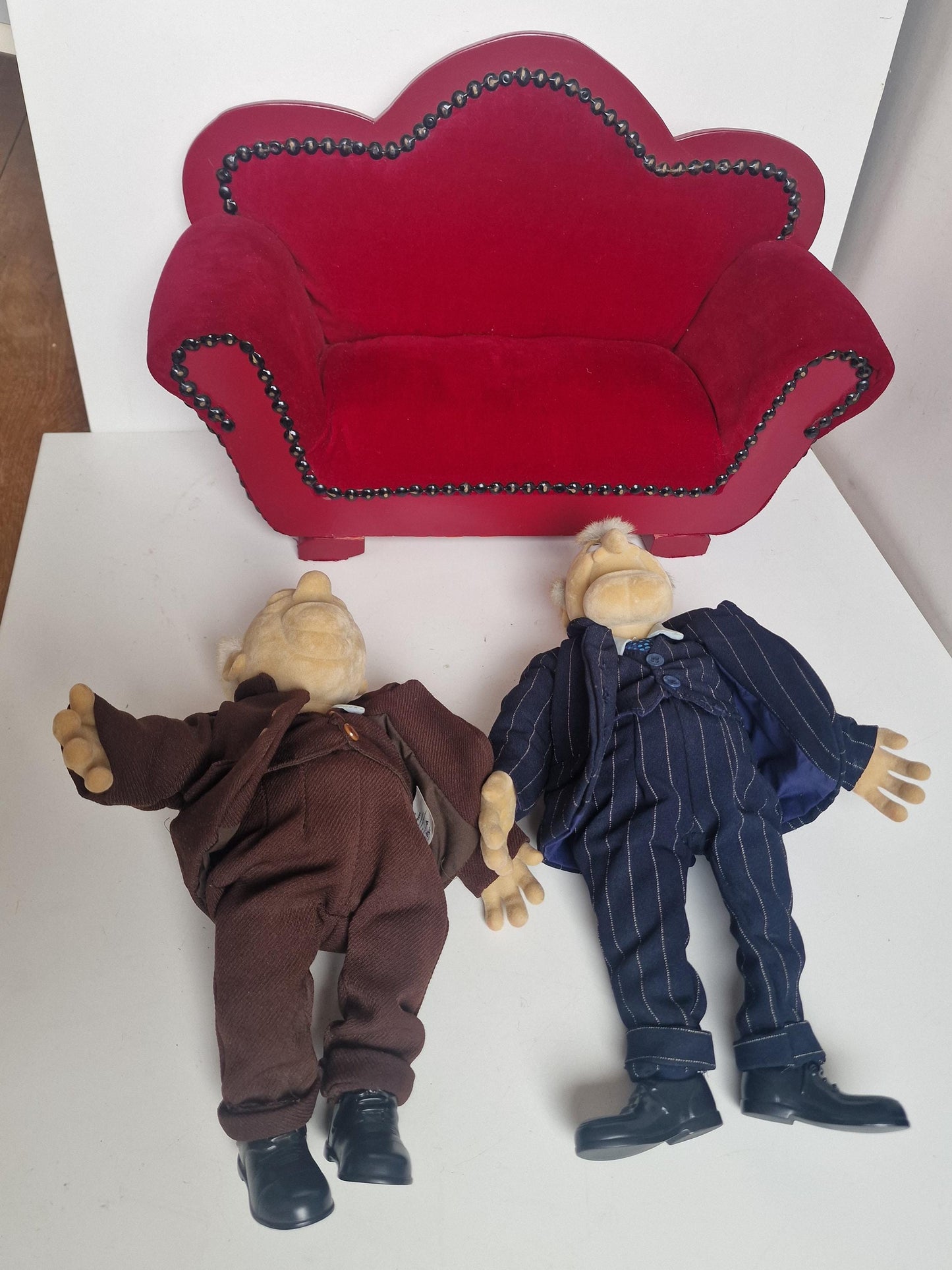 Waldorf and Statler Muppets, Velvet Couch, Retired Collector's Item