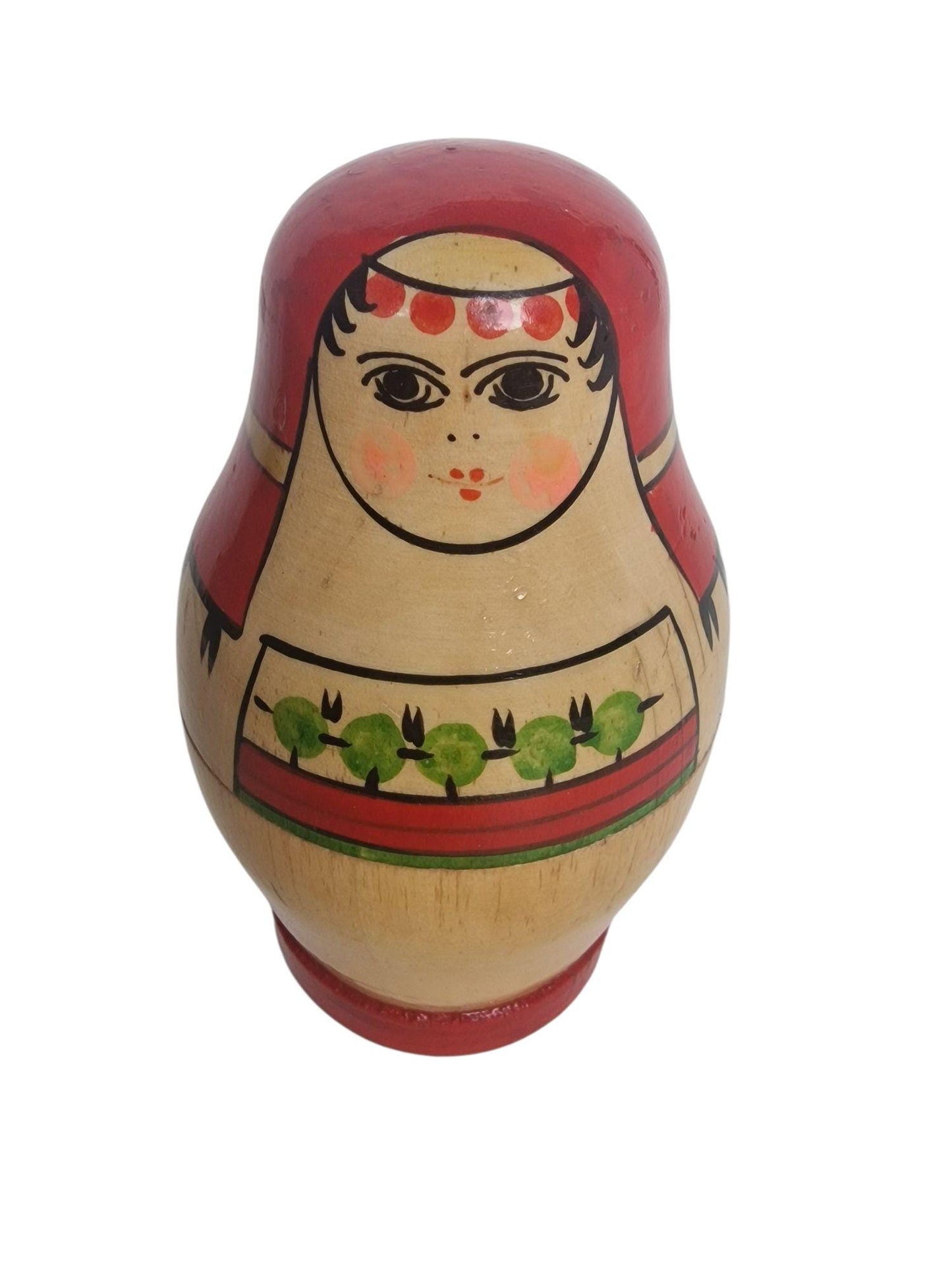 Handpainted Nested Matryoshka Dolls, Wooden Babushka Set