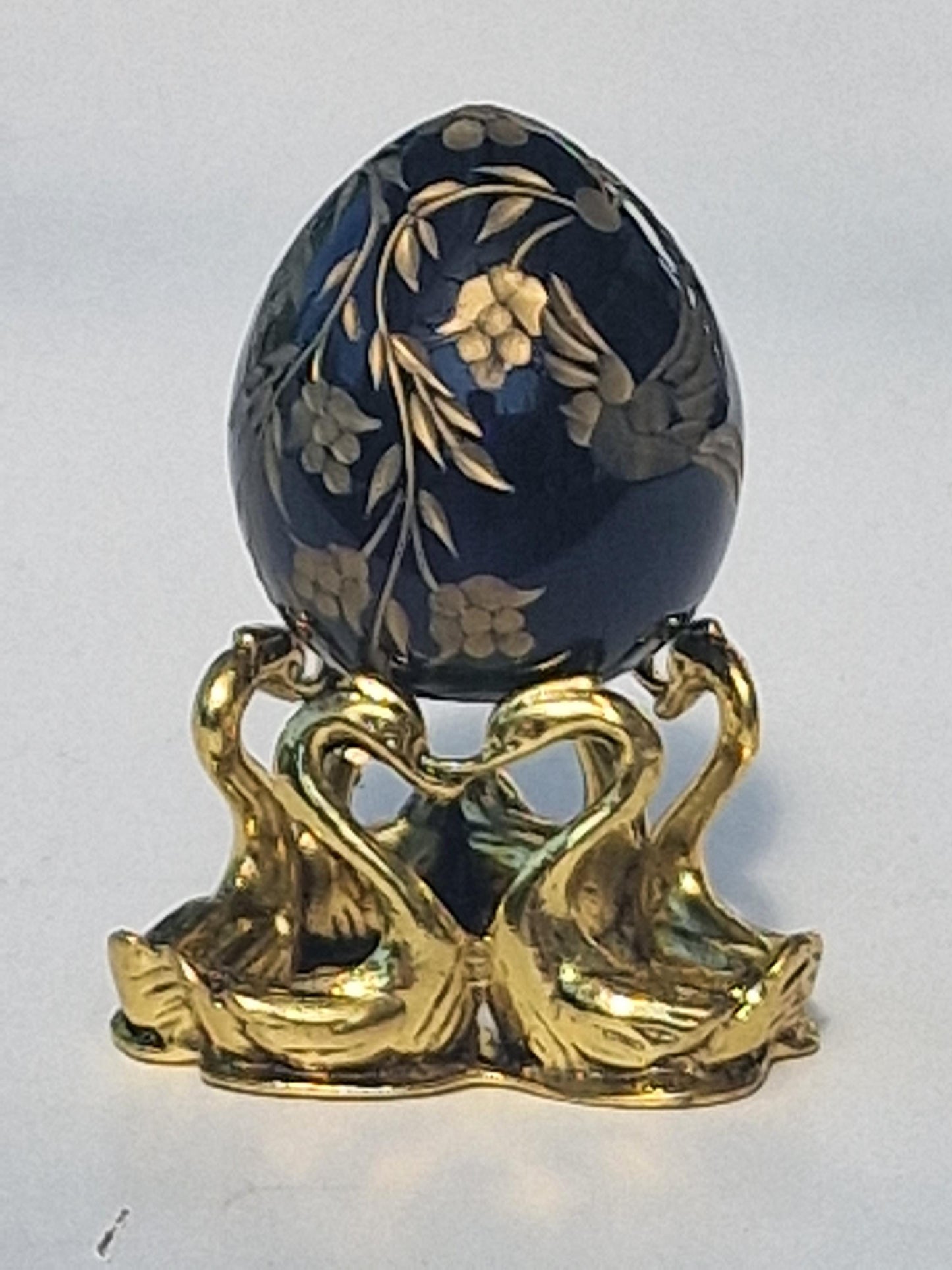 Fabergé Crystal Egg, Swan Stand, Signed Limited Edition